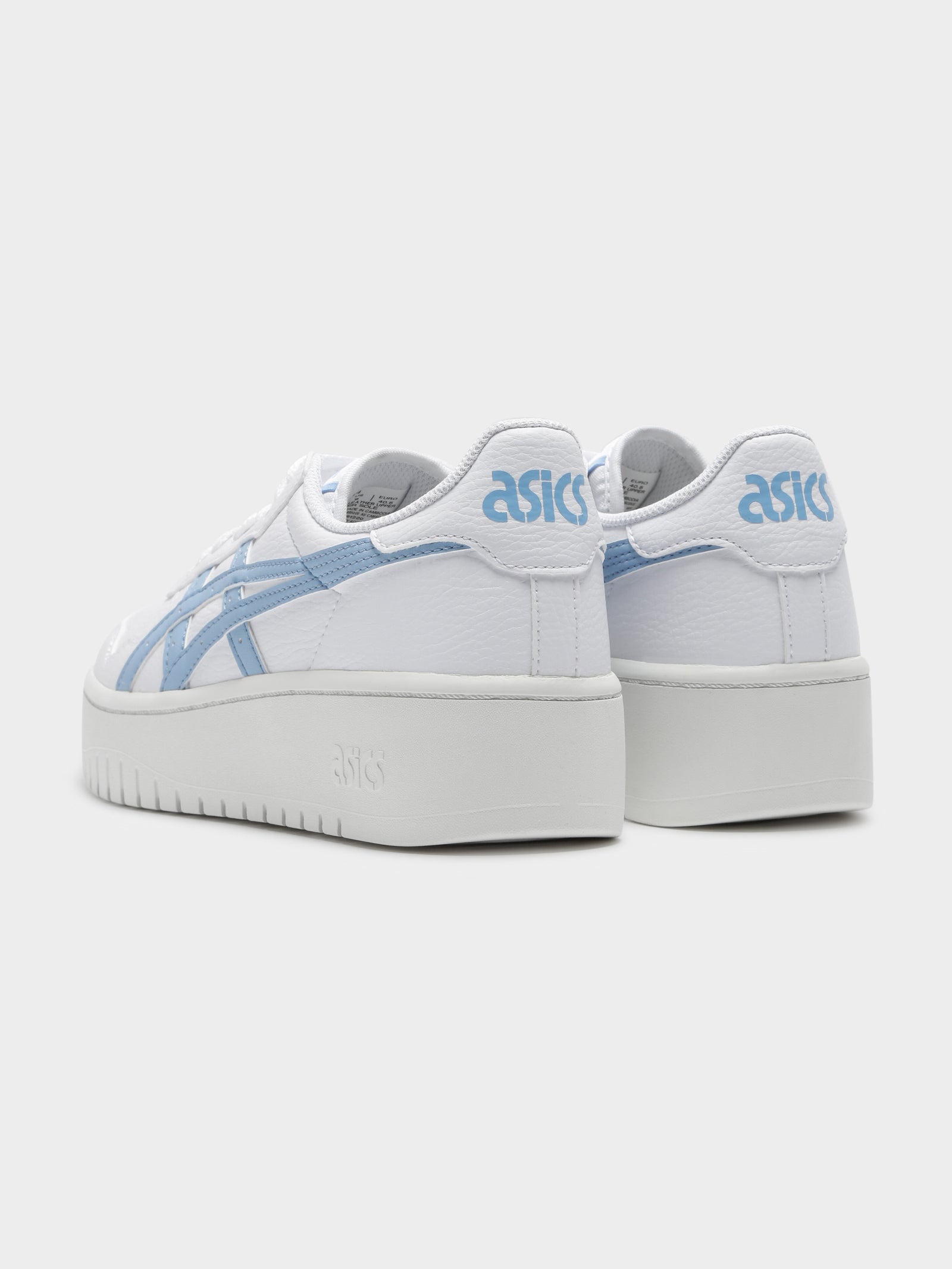 Womens Japan S Platform Sneakers in White & Blue Bliss