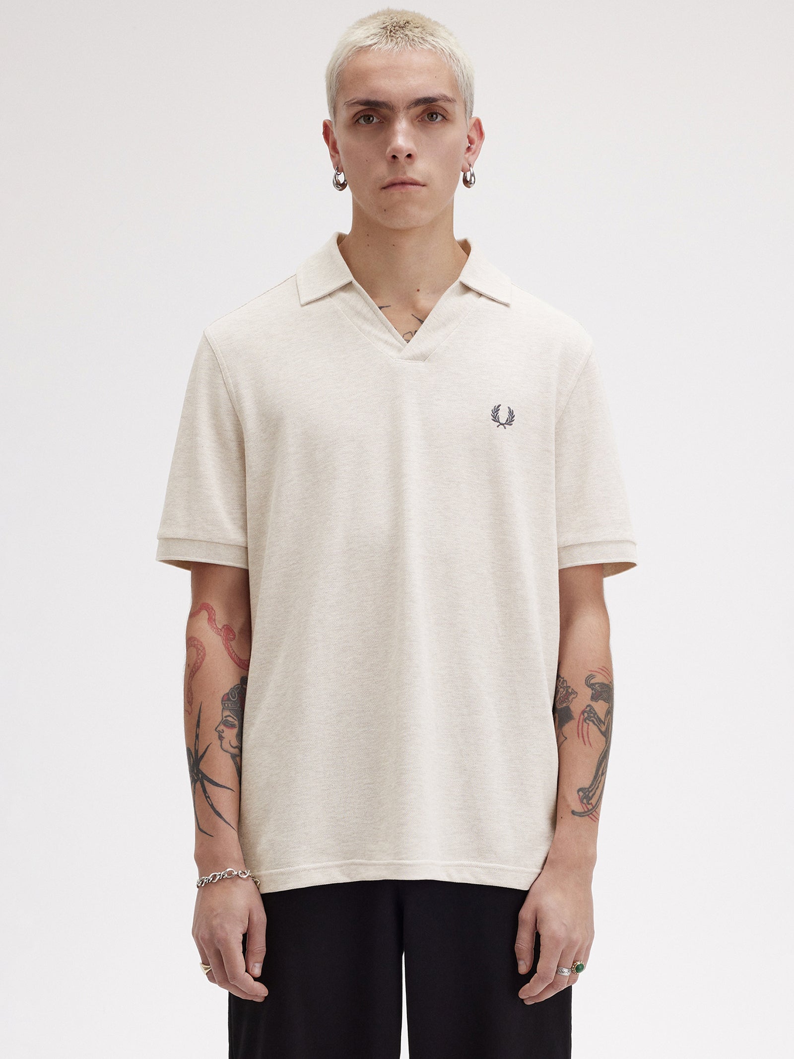 Open Collar Polo Shirt