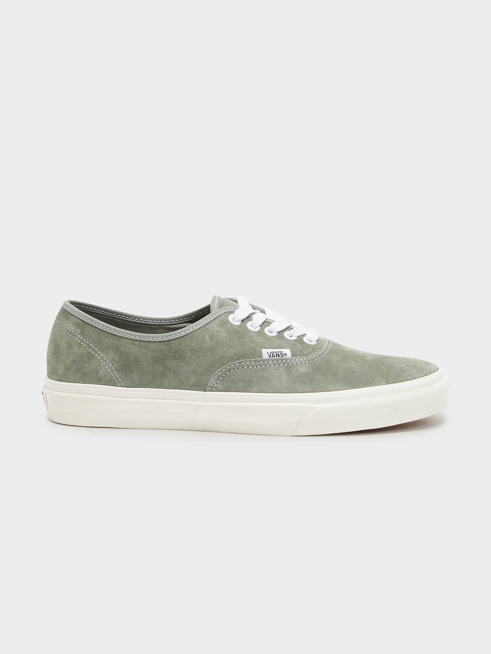 Unisex Authentic Pig Suede Sneakers in Green Suede Shadow