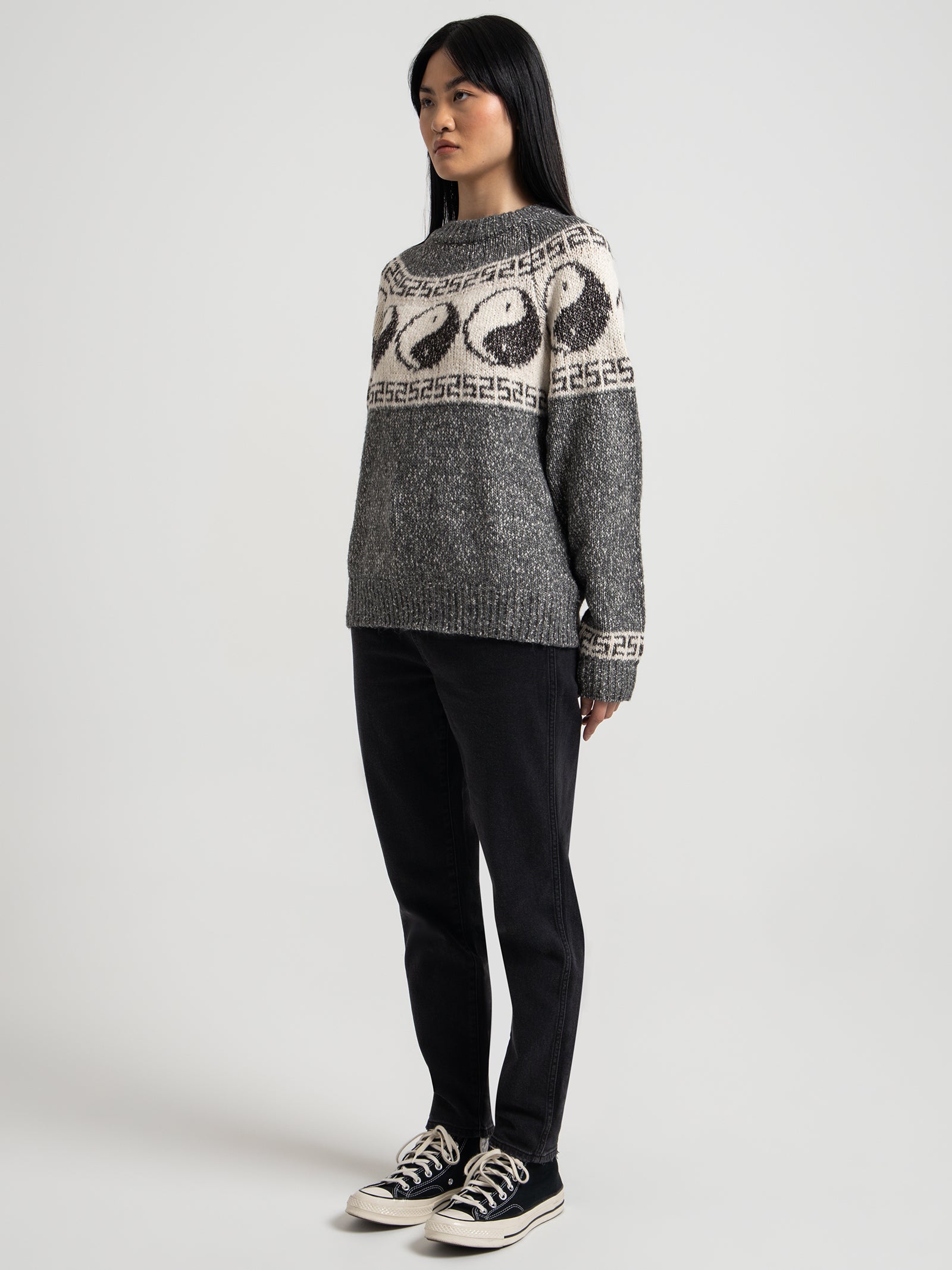 Yin & Yang Knit in Salt & Pepper