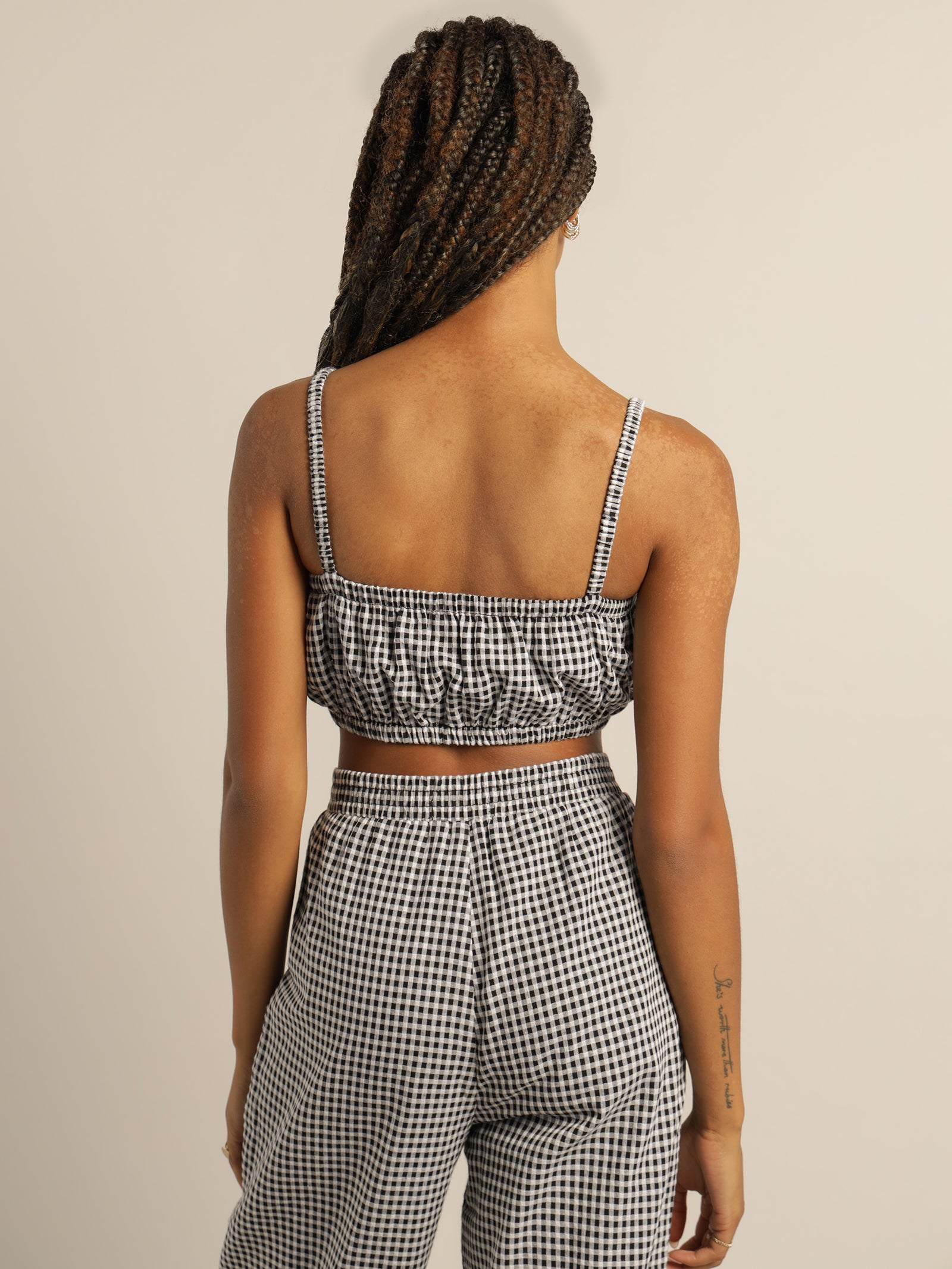 Renee Top in Black Gingham