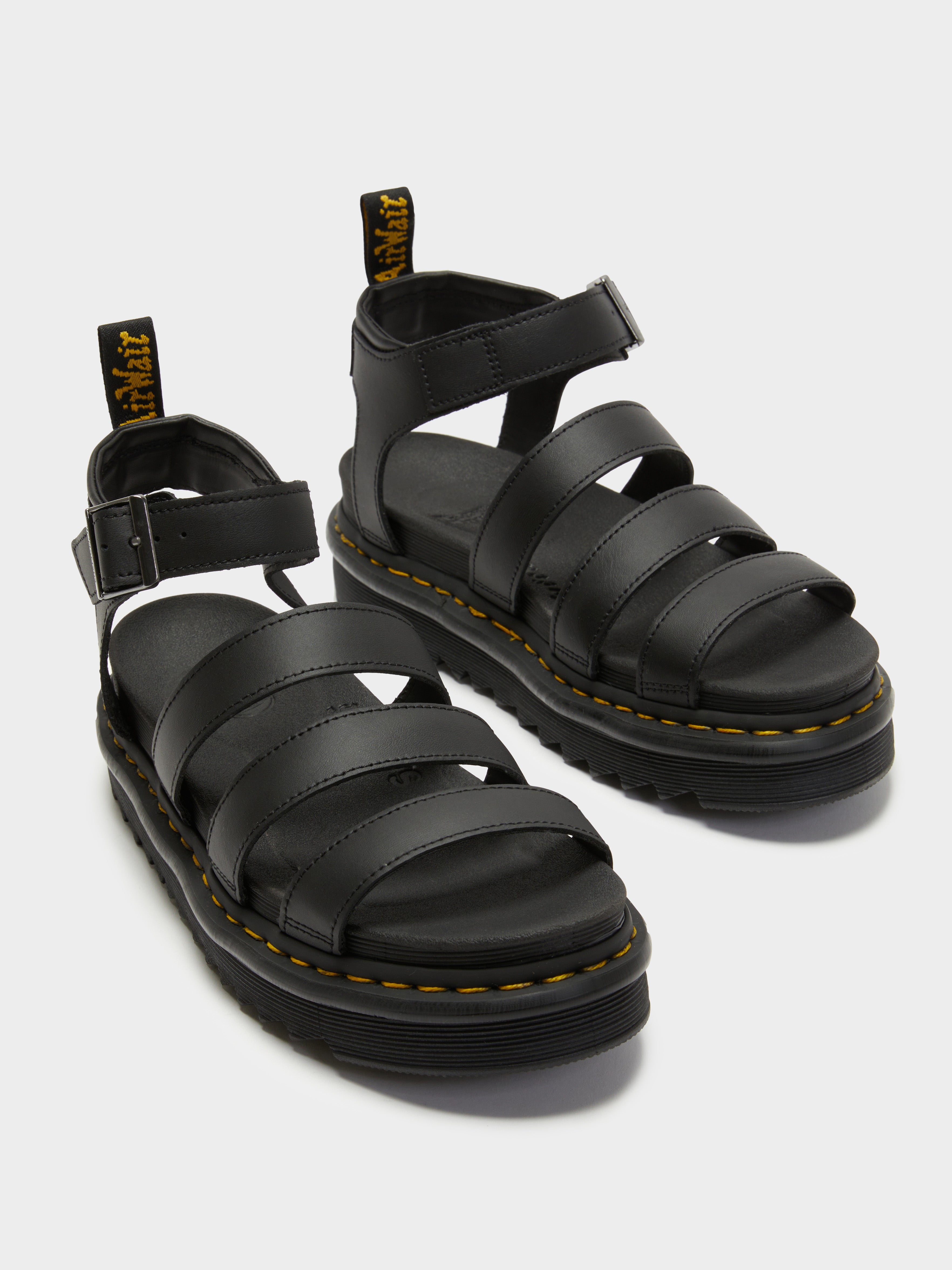 Blaire 3 Strap Sandals in Black