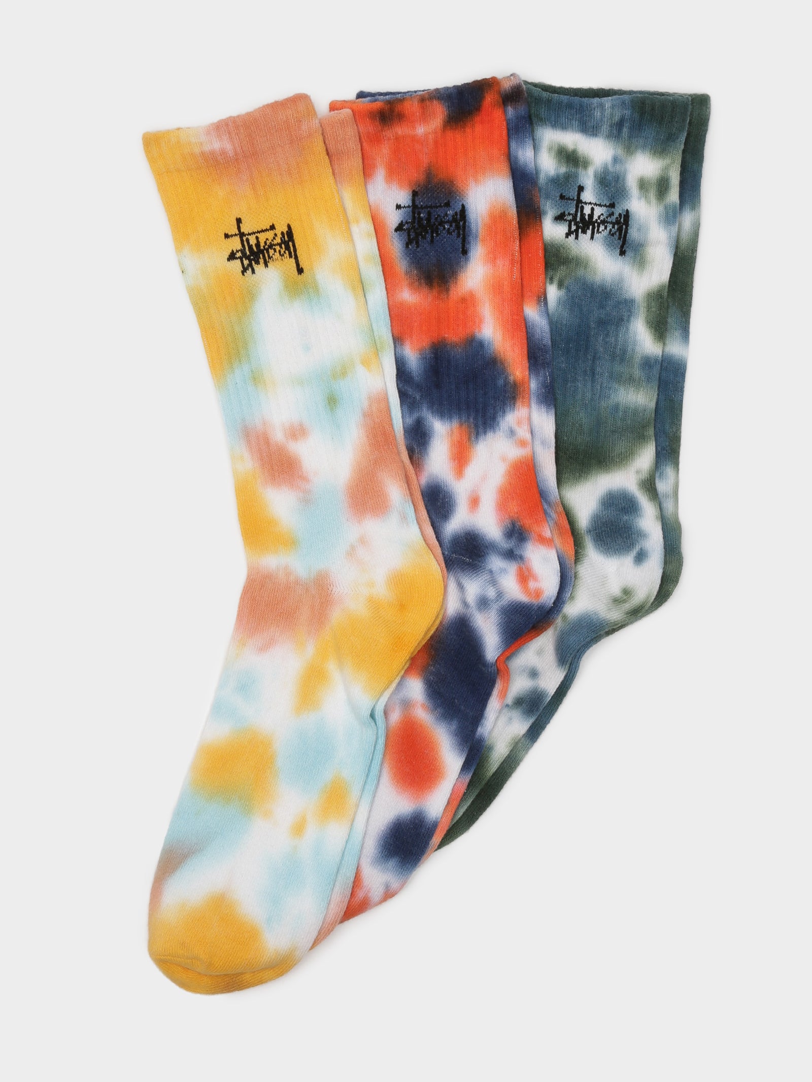 3 Pairs of Tie-Dye Socks in Multi