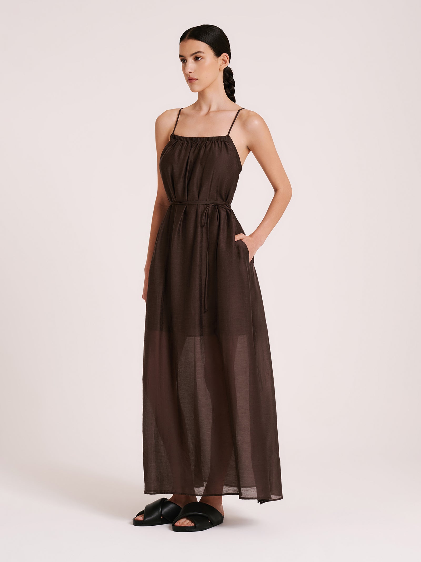 Ziki Maxi Dress in Bark