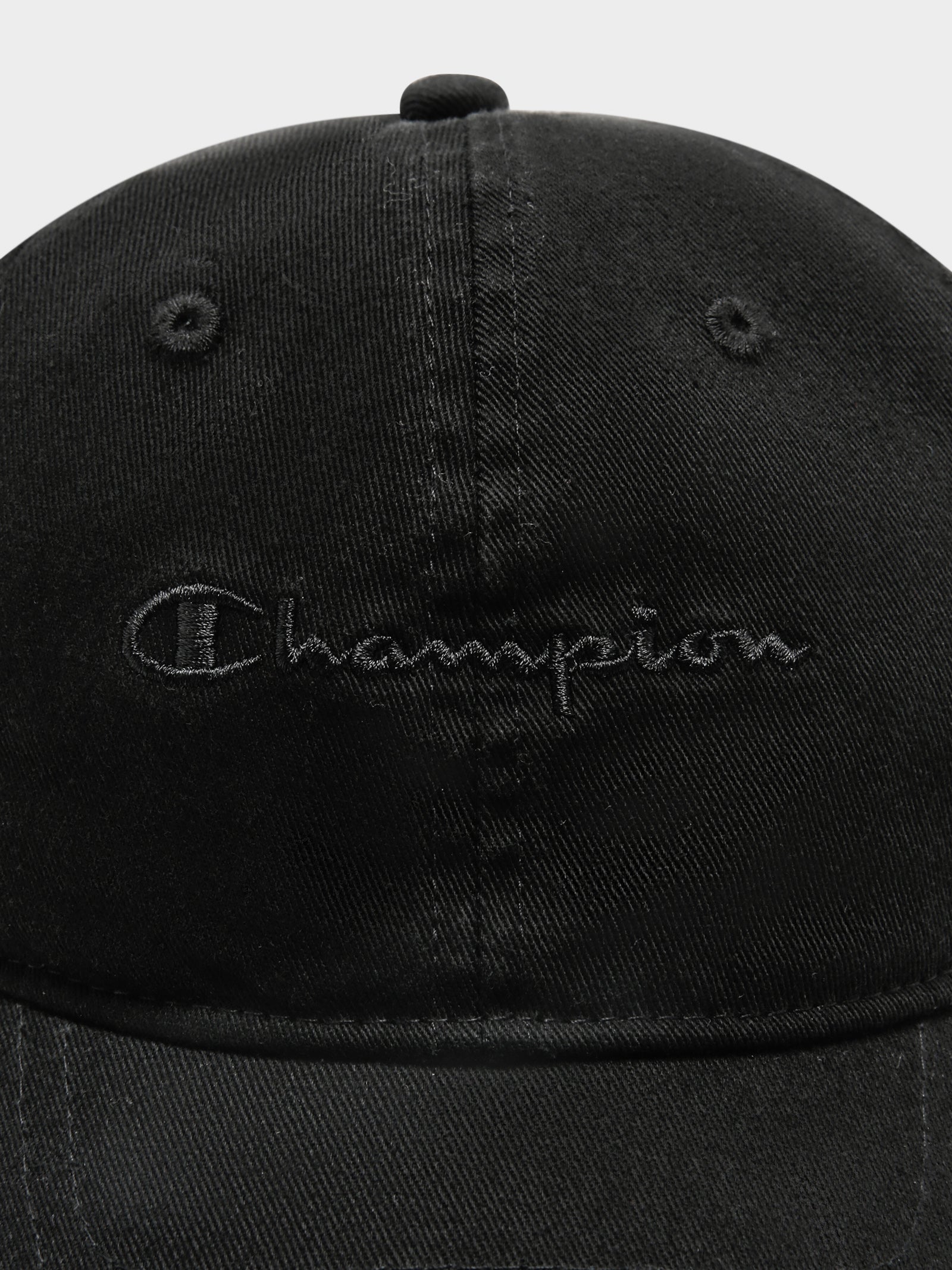 Tonal Script Cap in Black