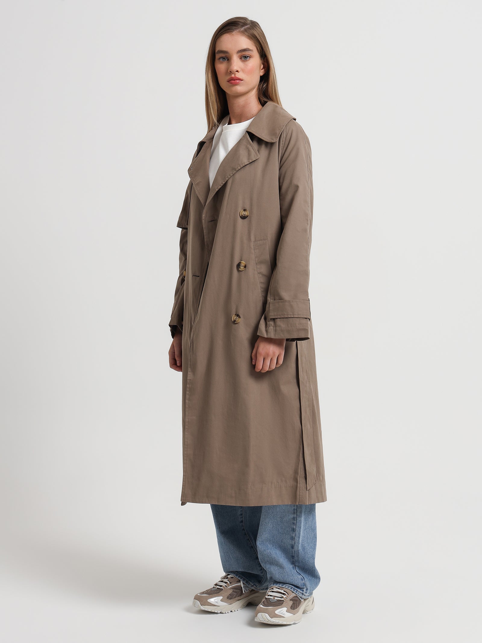 Odyssey Trench Coat in Smoke Brown