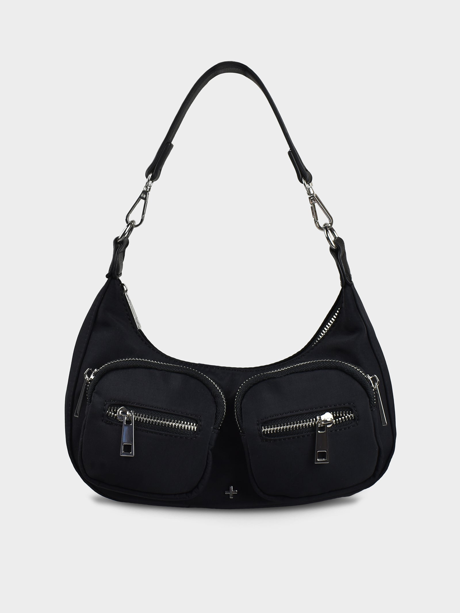 Summer Nylon Crossbody in Black Silver