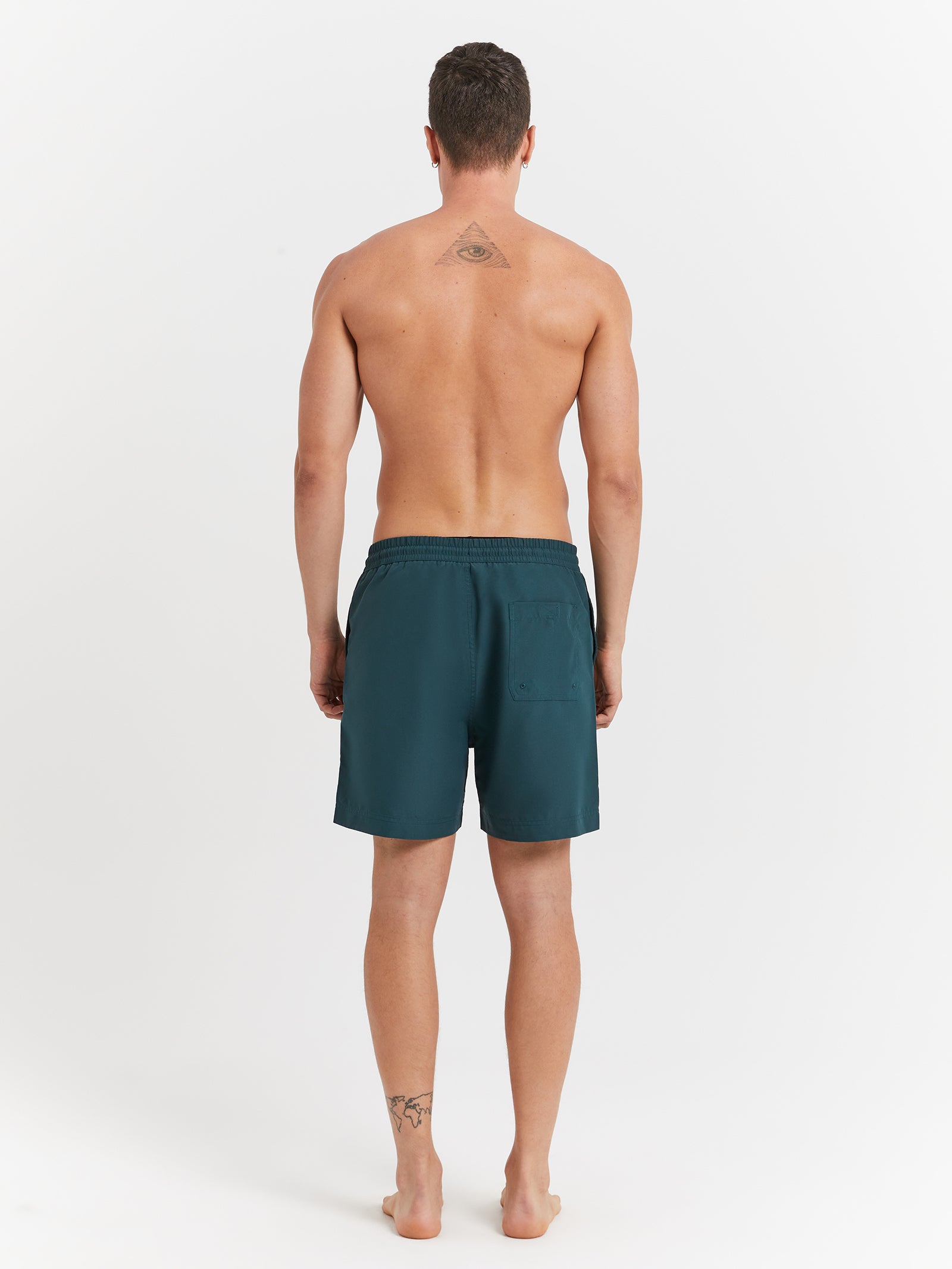 Chase Swim Trunks in Botanic Green & Gold