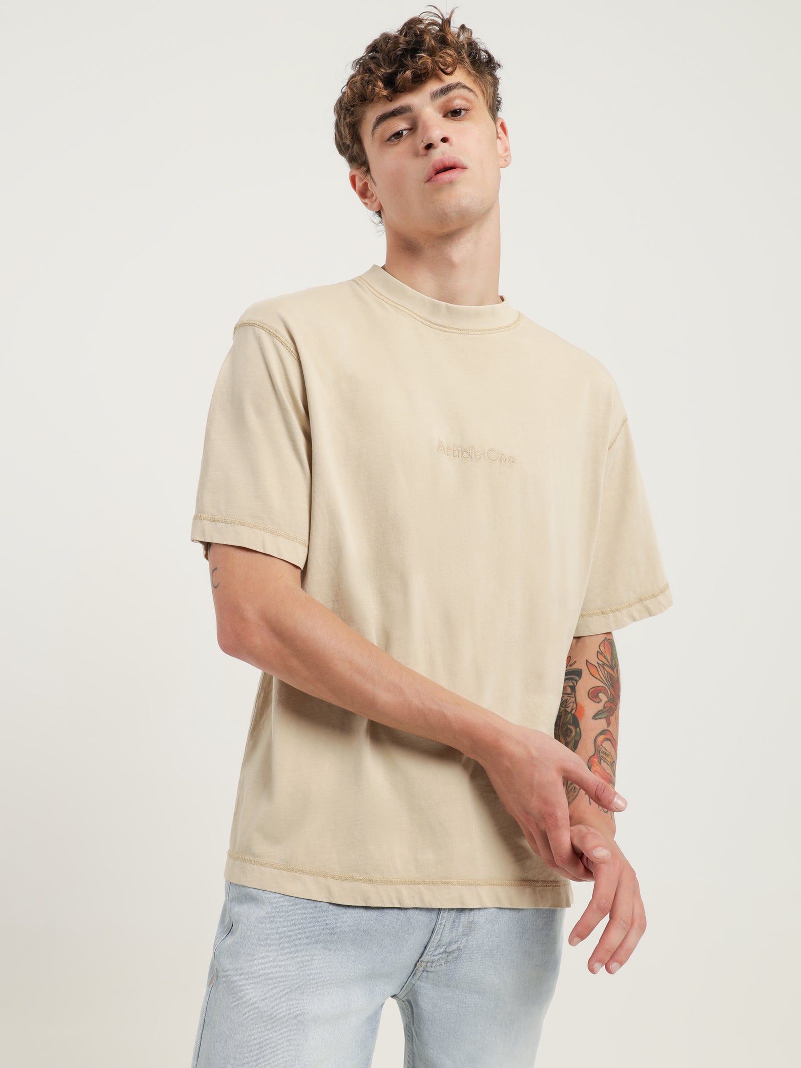 Tonal Logo T-Shirt in Honey