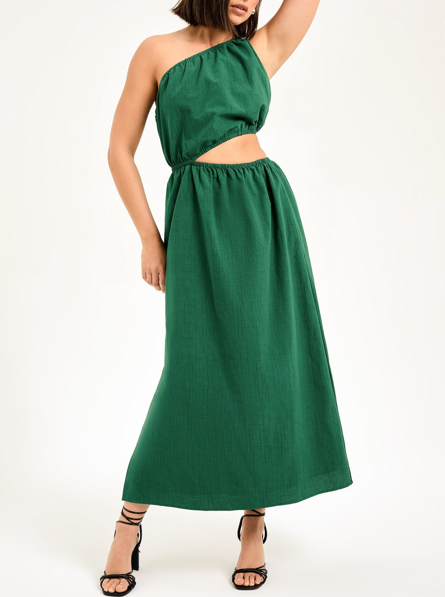 Yvette Midi Dress in Emerald