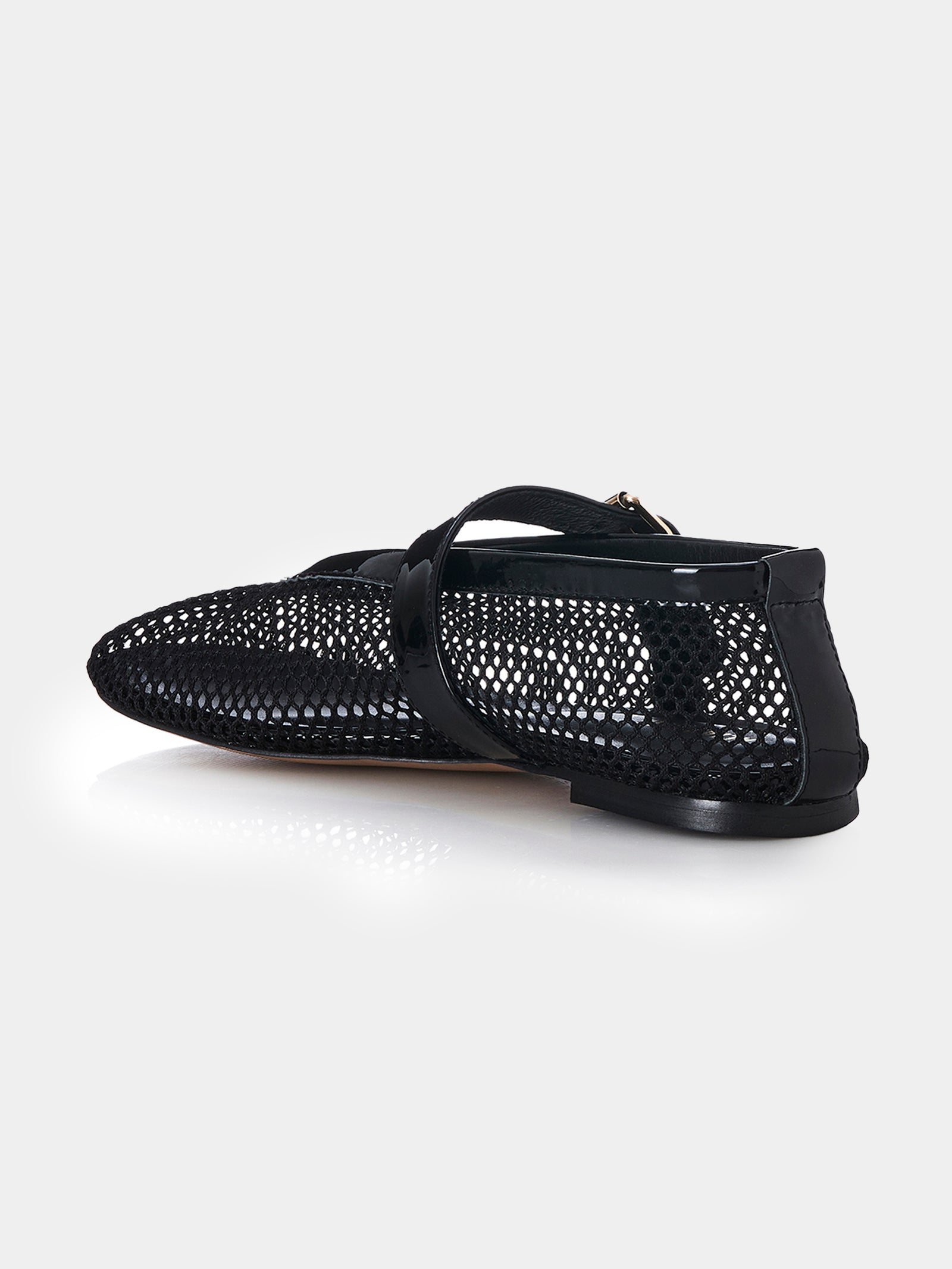 Pia Mesh Flats in Black