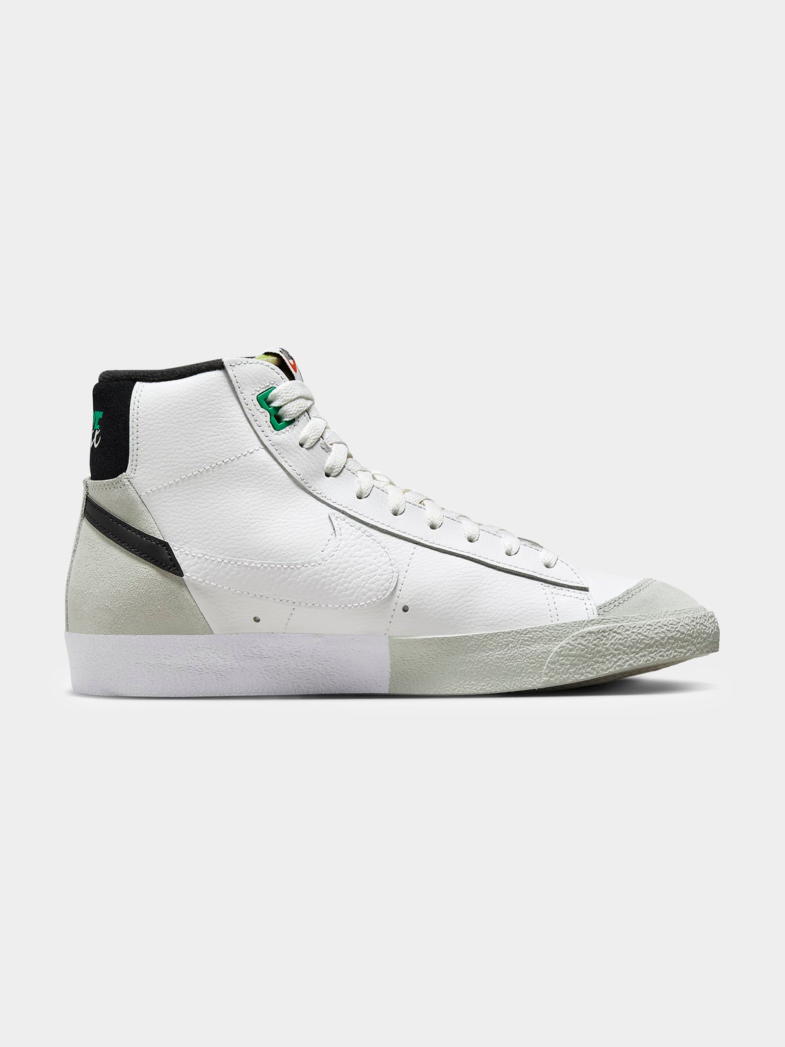 Mens Blazer Mid 77' Split Sneakers in White & Black