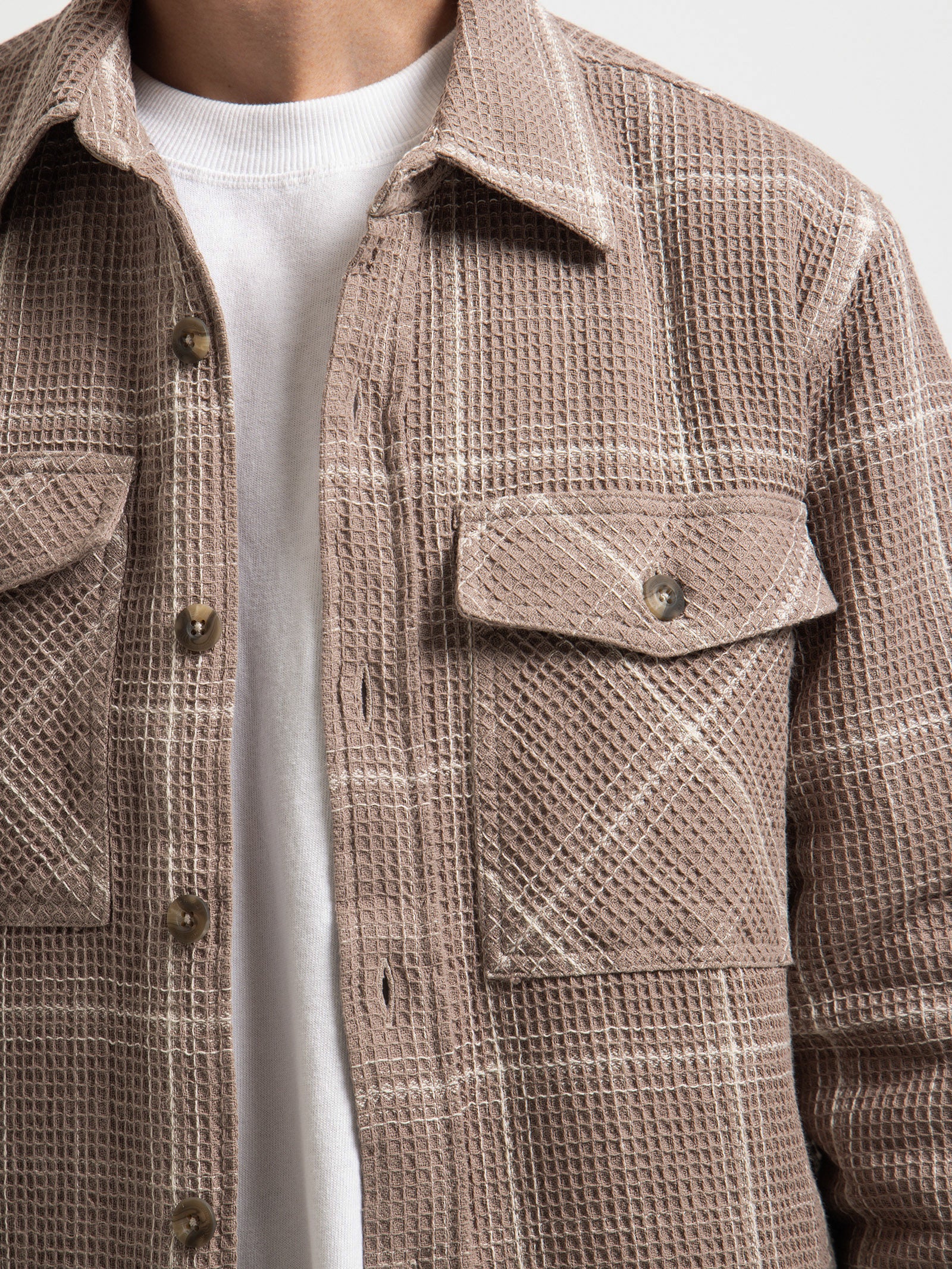 Marvin Plaid Jacket in Pecan Plaid