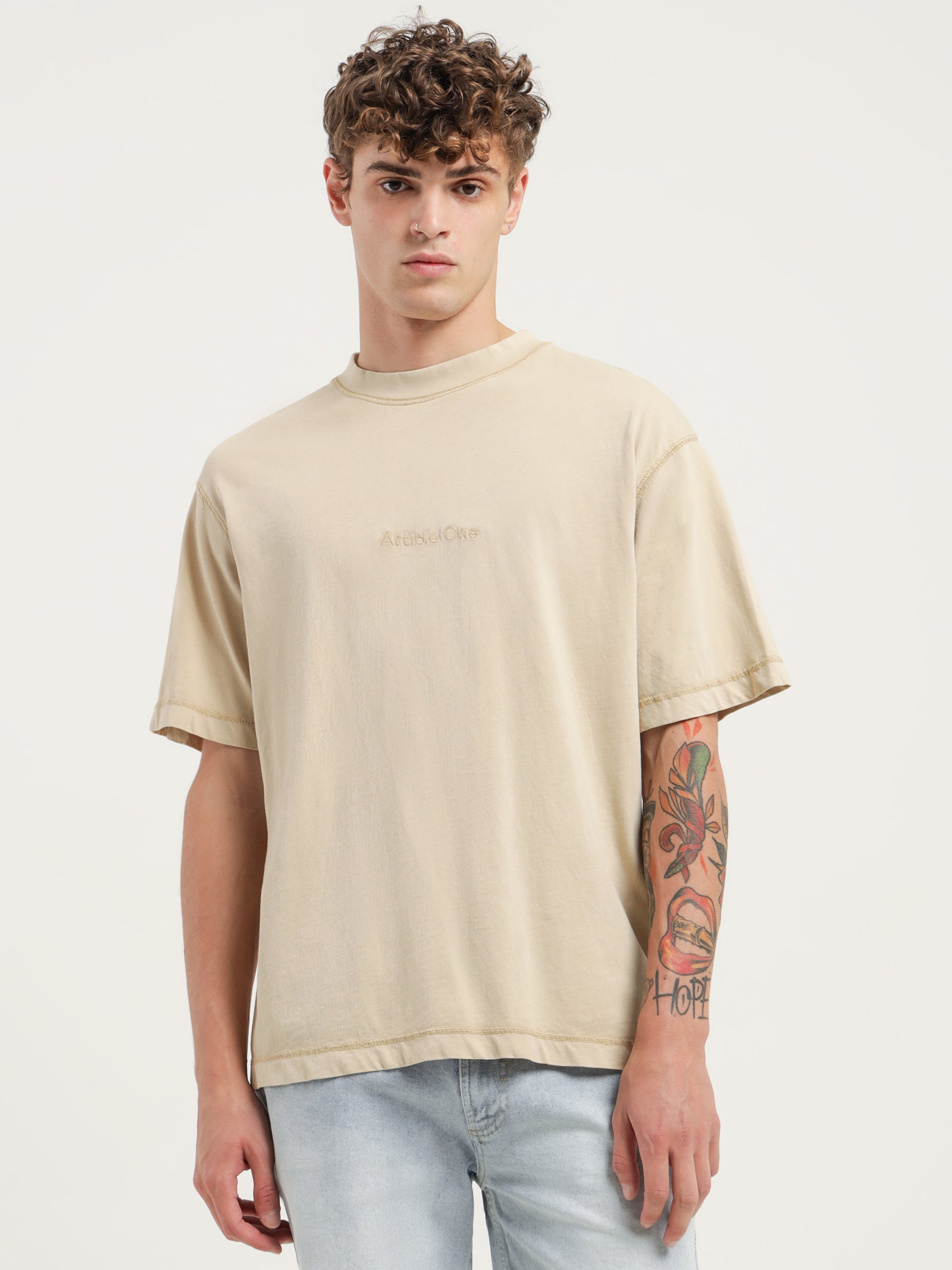 Tonal Logo T-Shirt in Honey