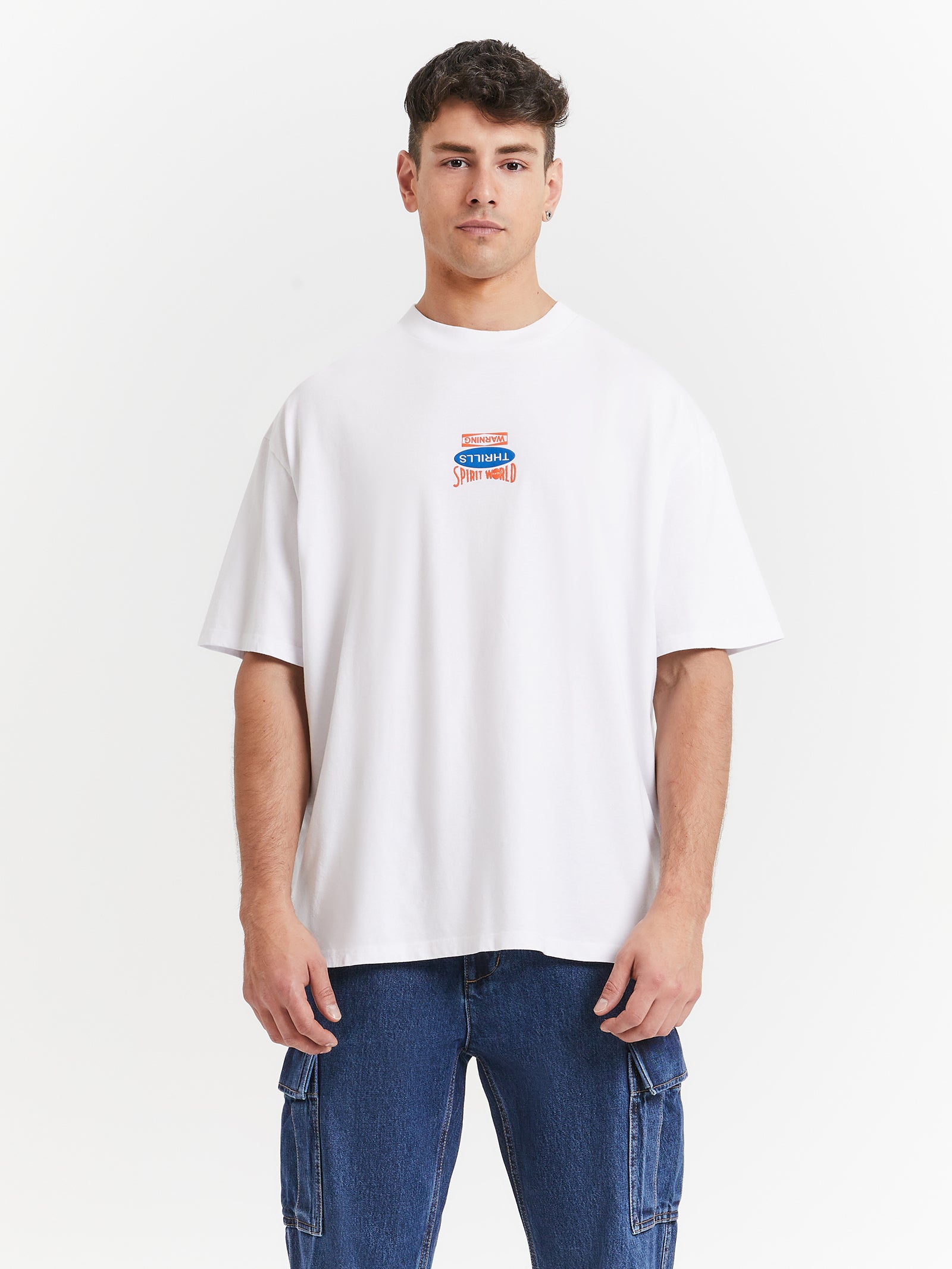 Spirit World Box Fit Oversize T-Shirt in White