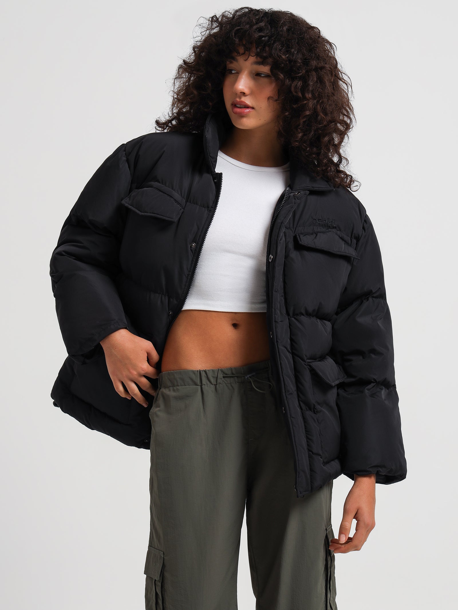 Puffer Jacket in Black