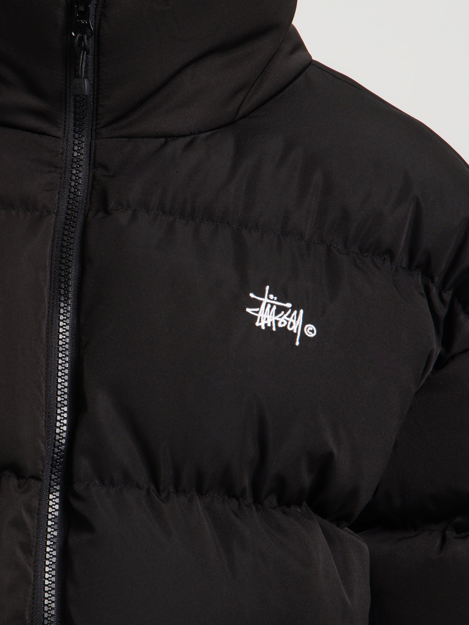 Graffiti Puffer Jacket in Black