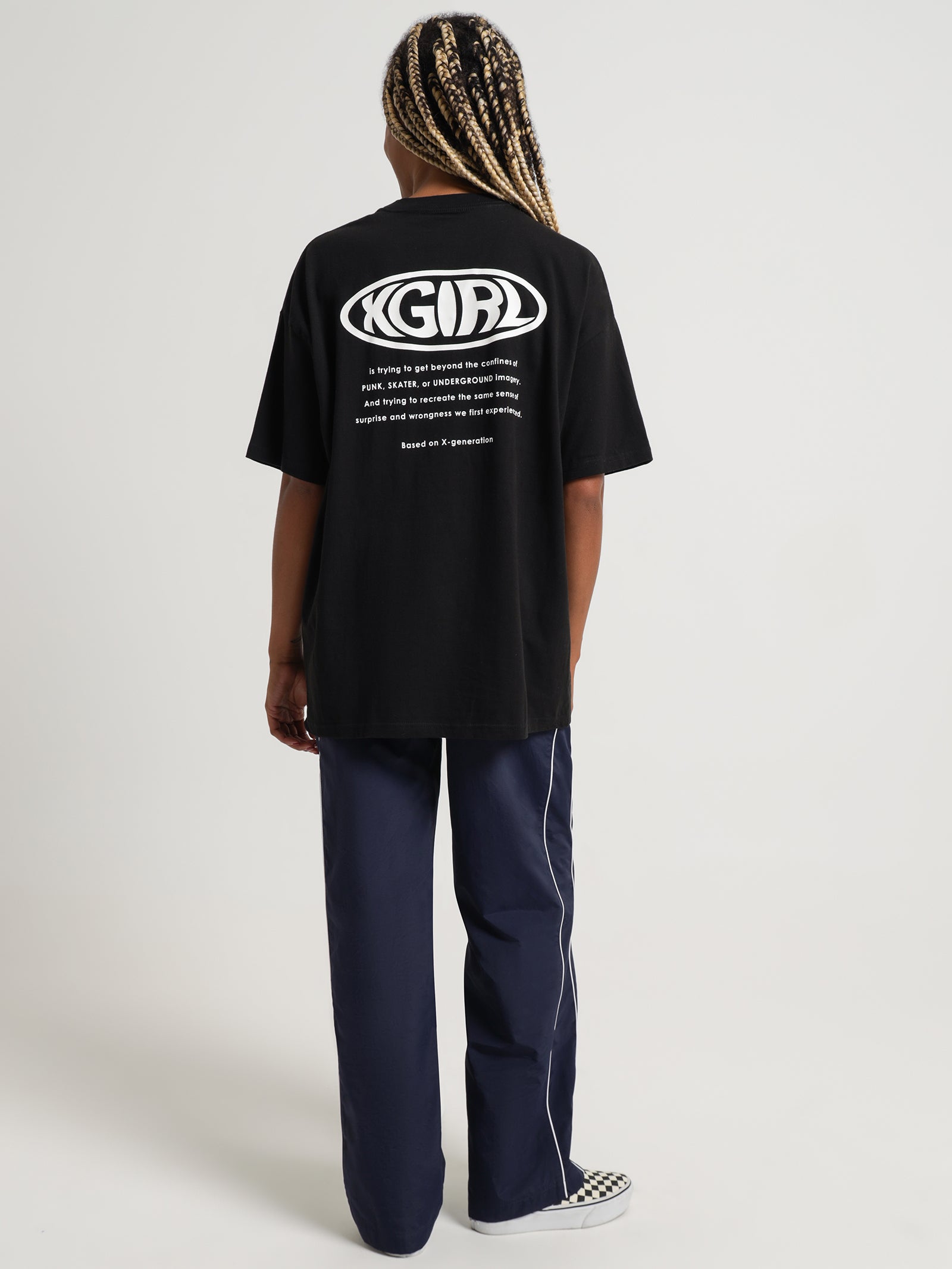 Wrap Logo Oversized T-Shirt in Black