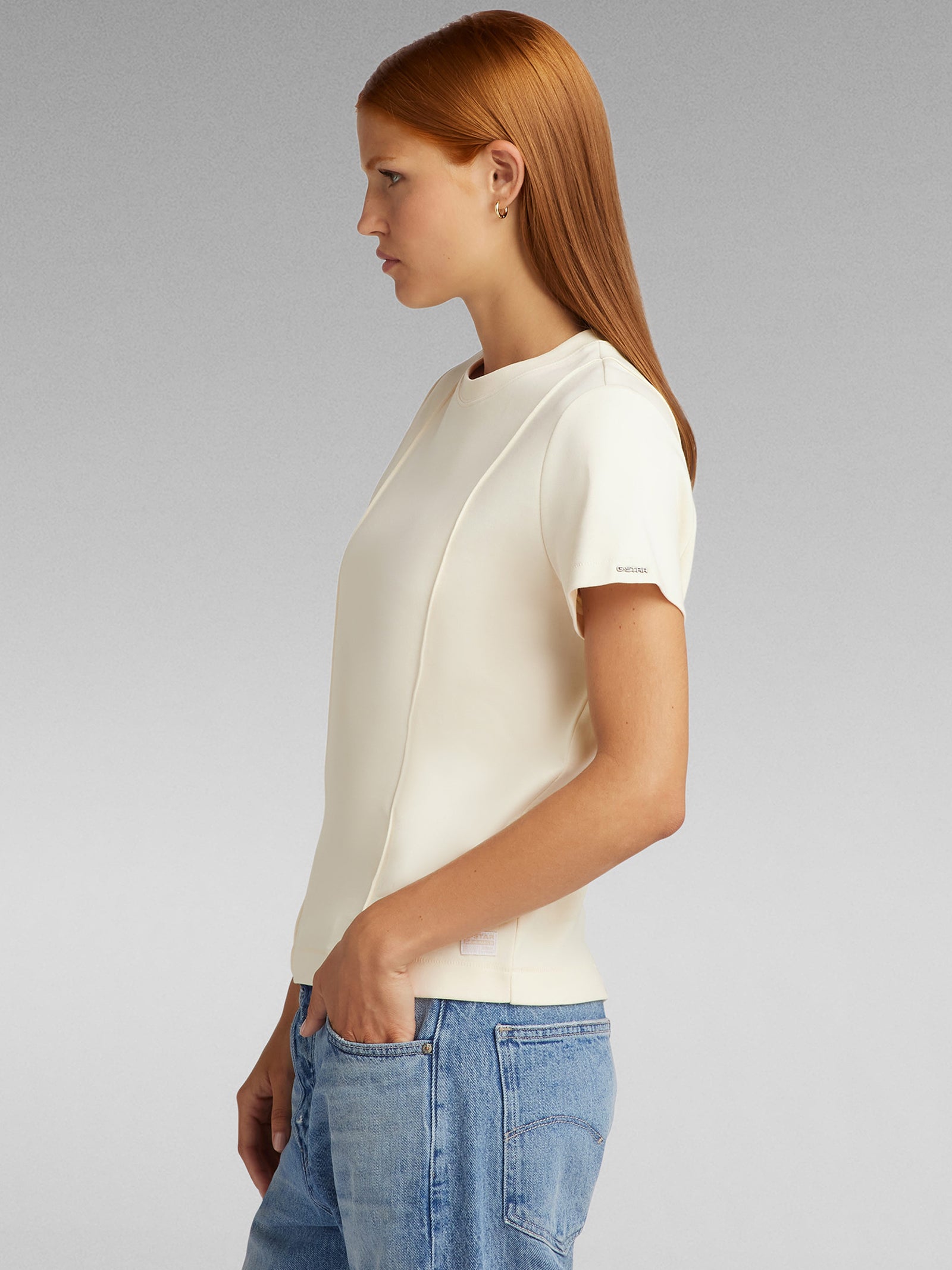 Pintucked Tapered T-Shirt