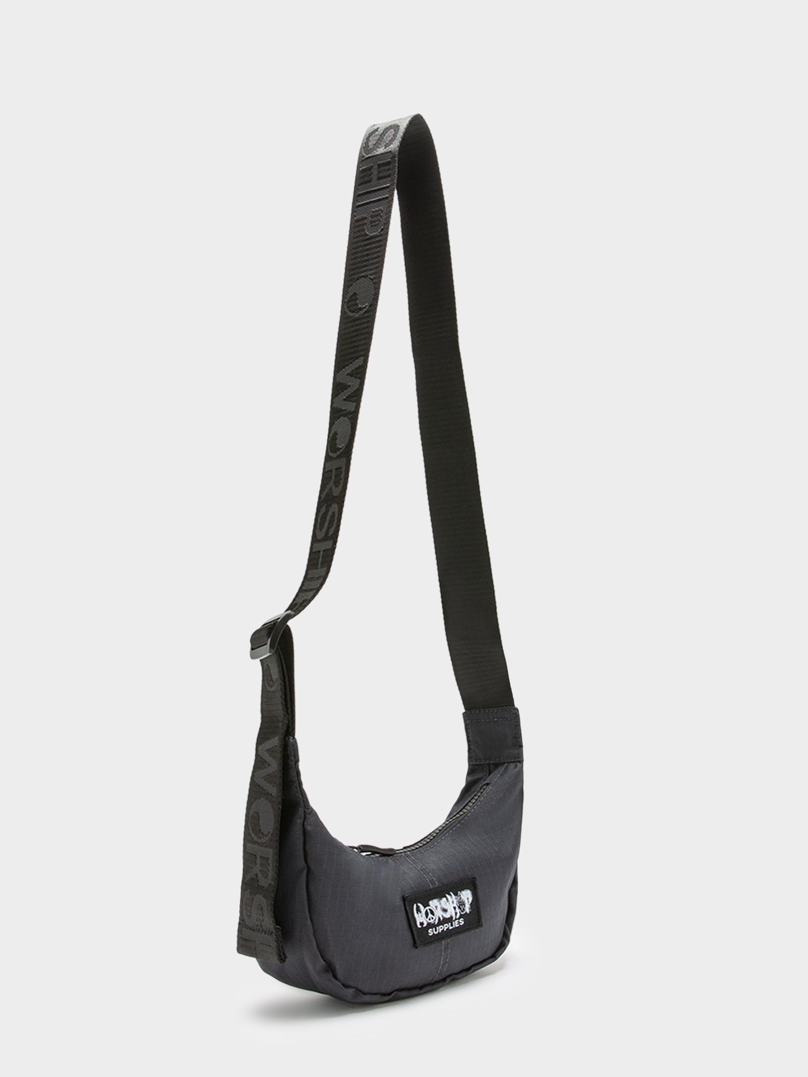 Pure Mayhem Crescent Bag in Washed Black