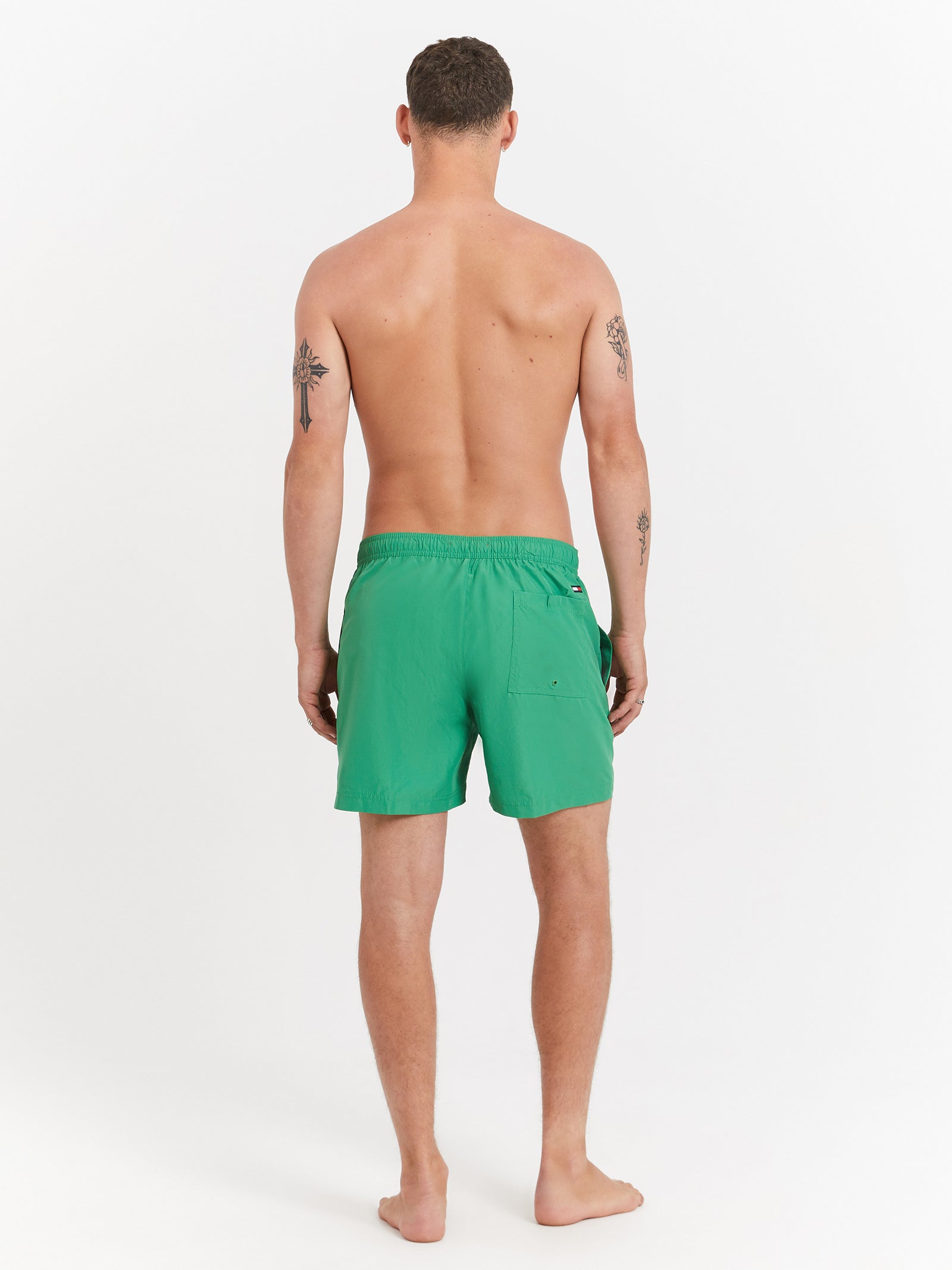 Archive Drawstring Mid Shorts in Coastal Green