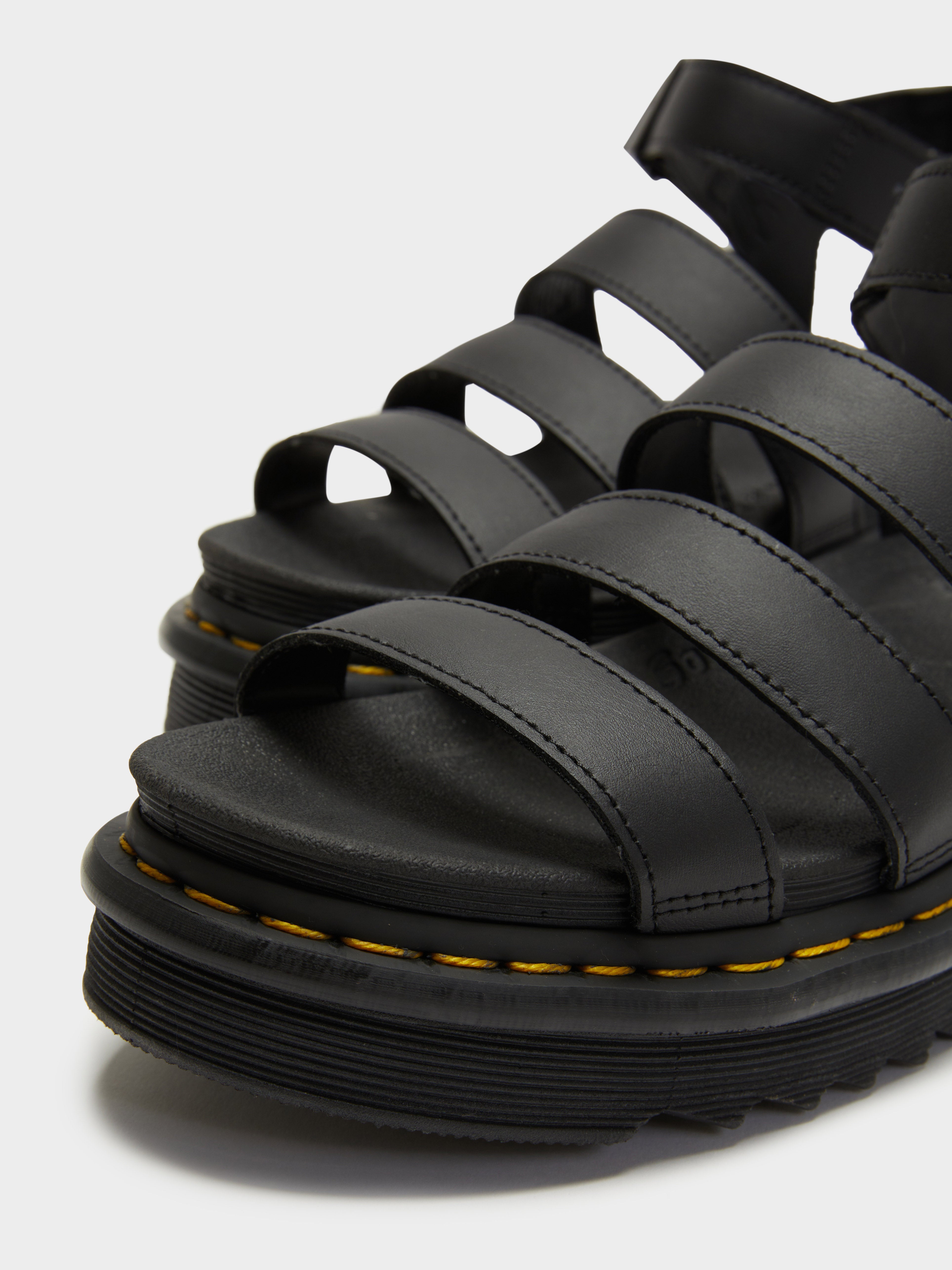 Blaire 3 Strap Sandals in Black