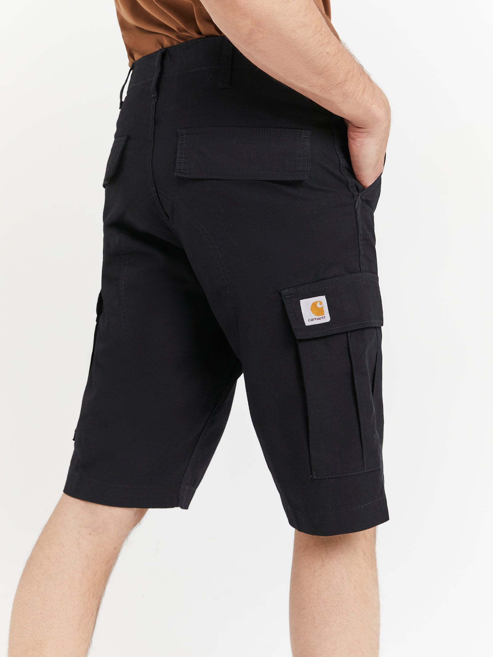 Regular Cargo Shorts in Black