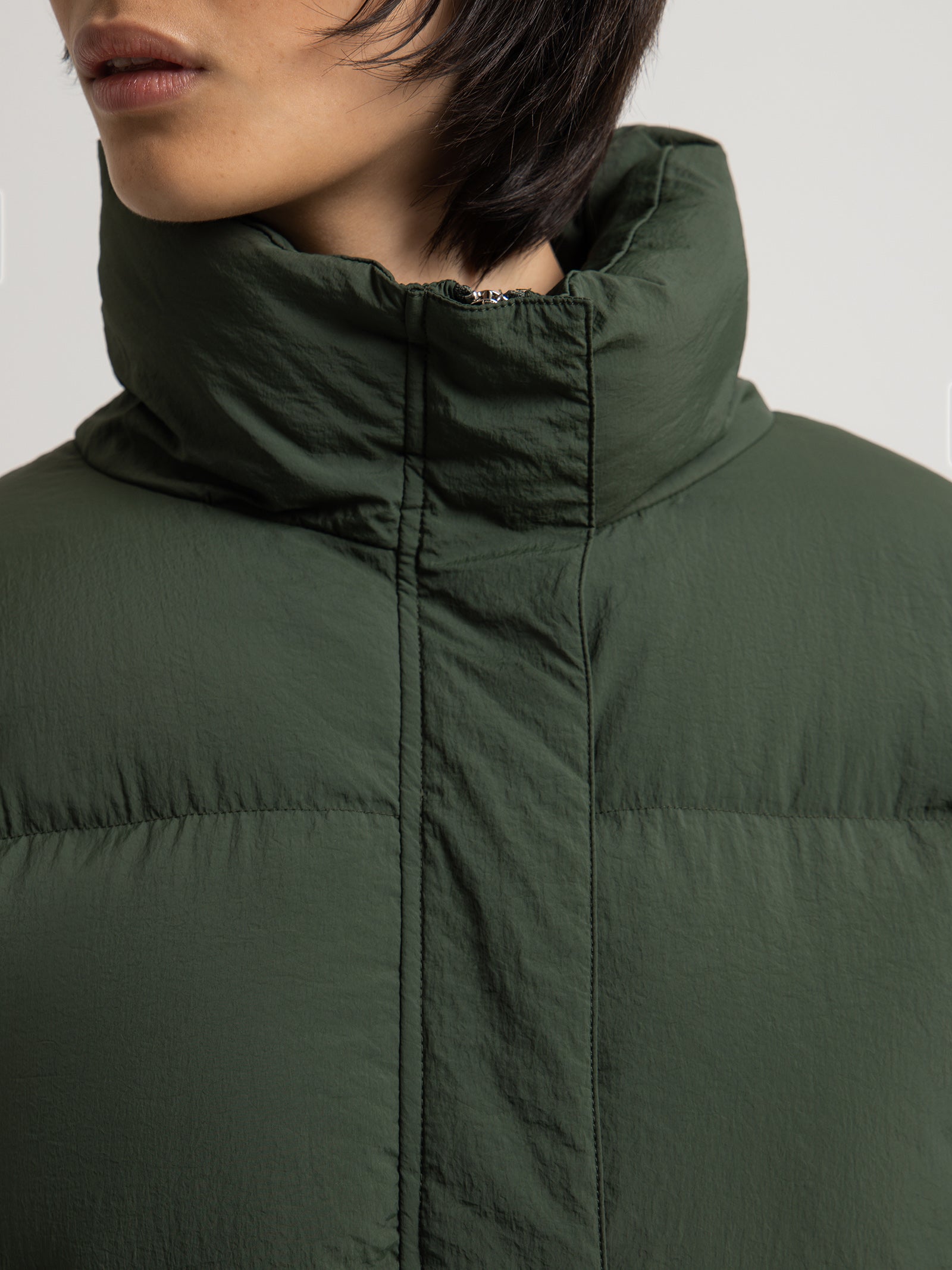 Topher Puffer Jacket in Hunter Green