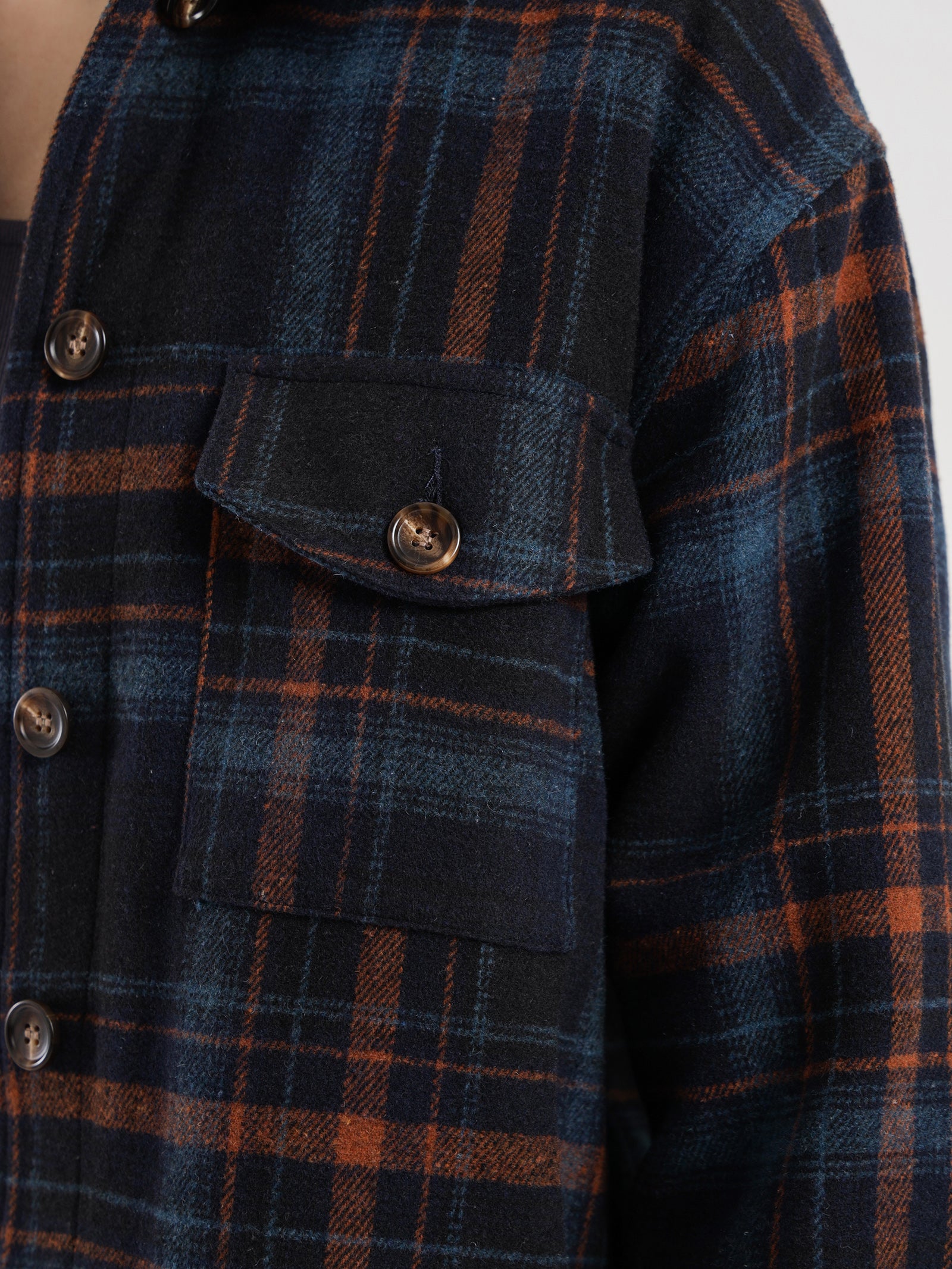 Tamin Check Shirt in Indigo Check