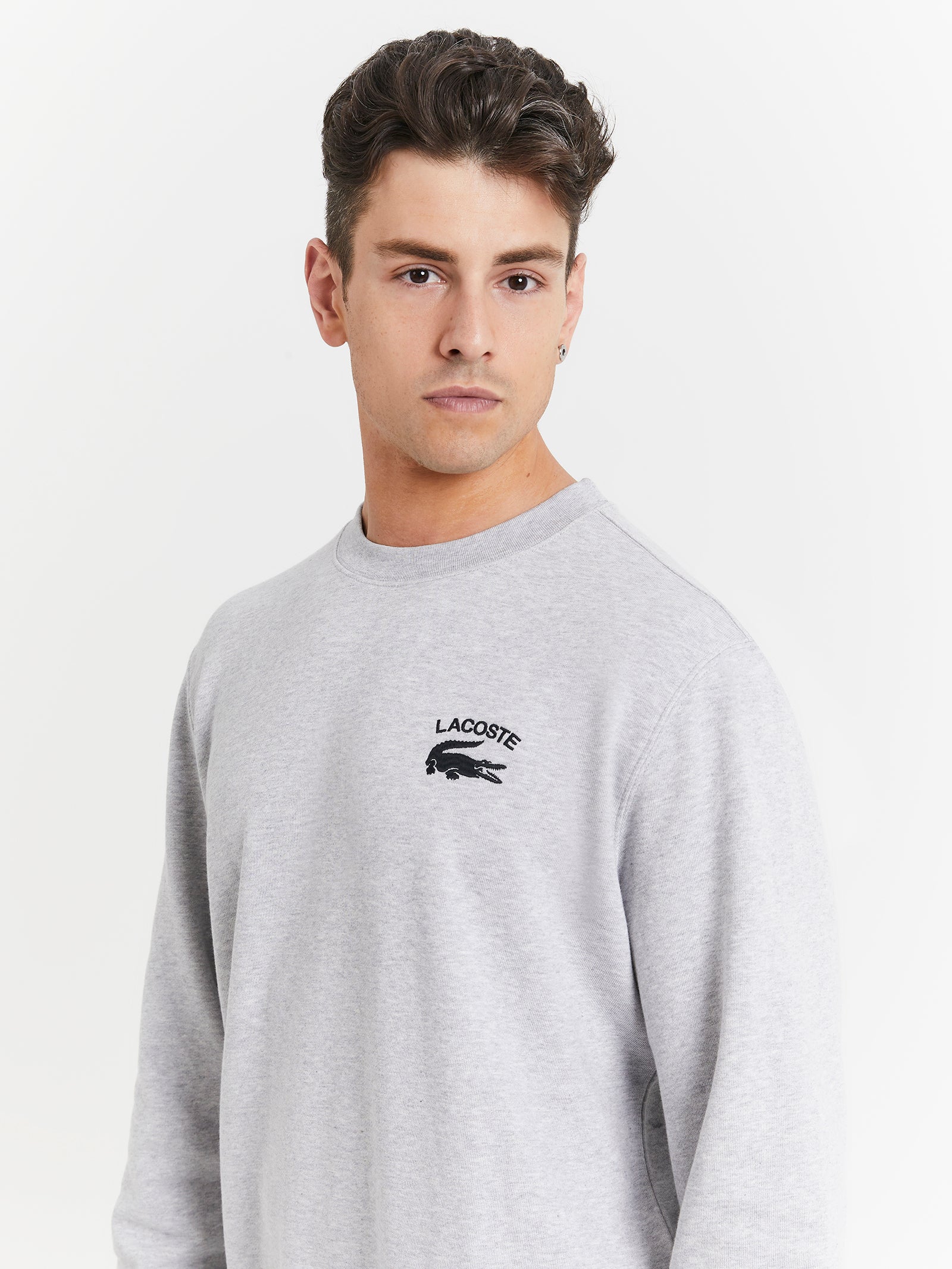 Soft Branding Crew Neck in Silver