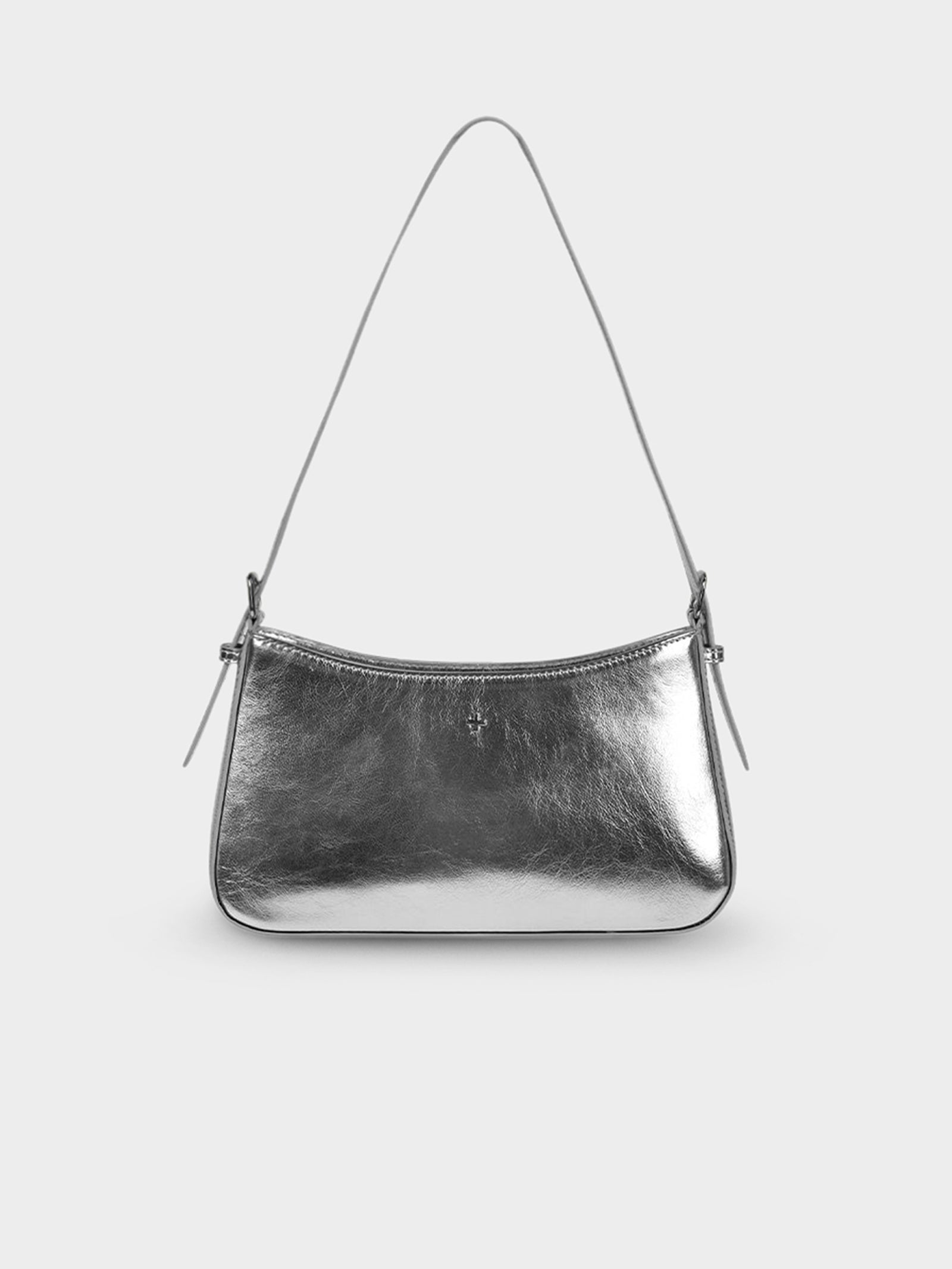 Lilu Metallic Shoulder Bag in Silver