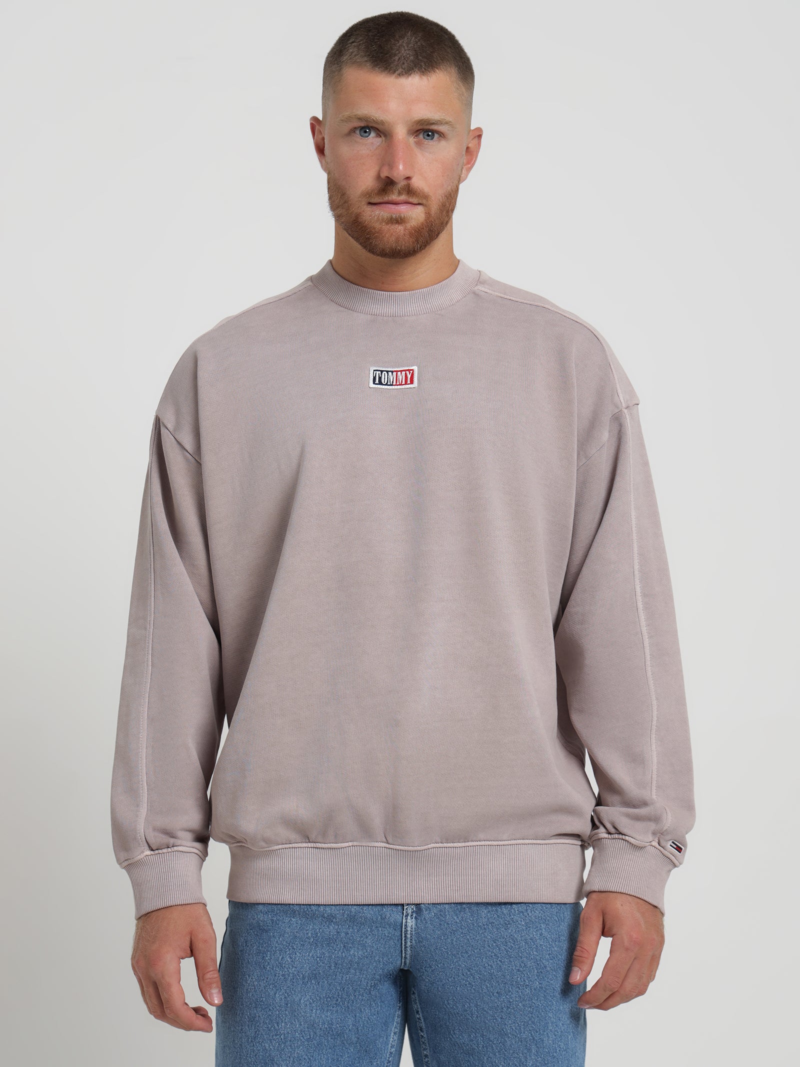 Oversized Organic Cotton Sweatshirt in Stone