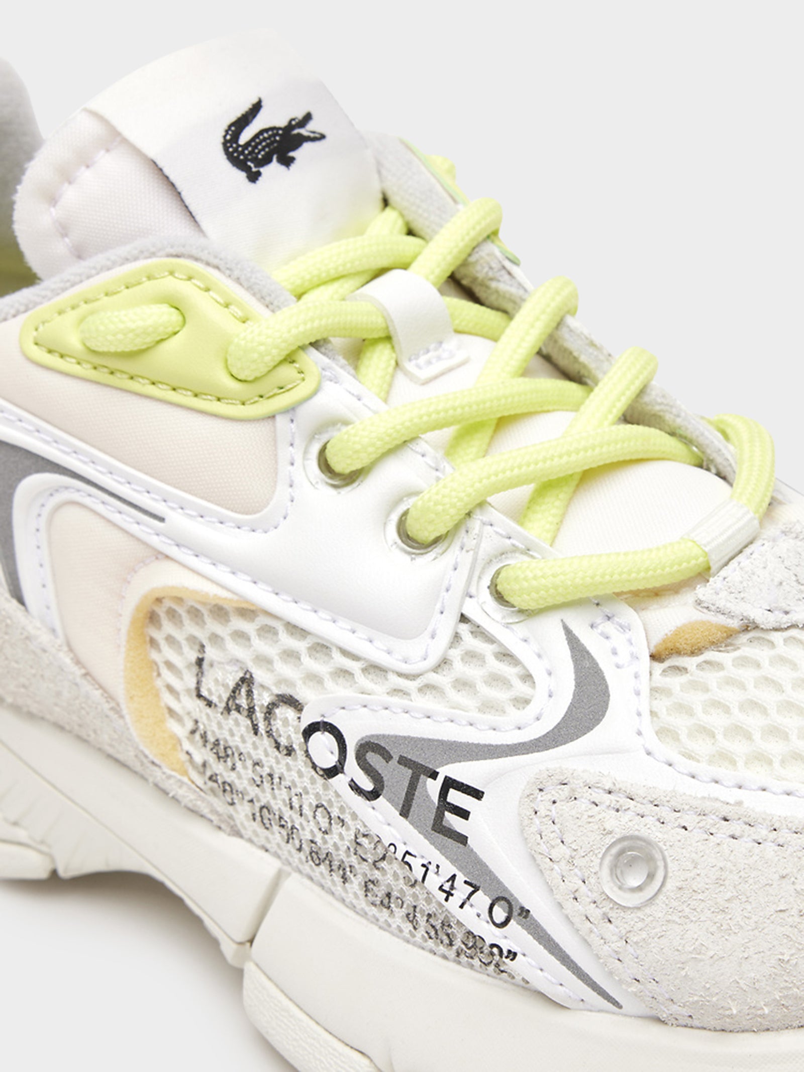 Womens L003 Neo Sneakers in White & Yellow