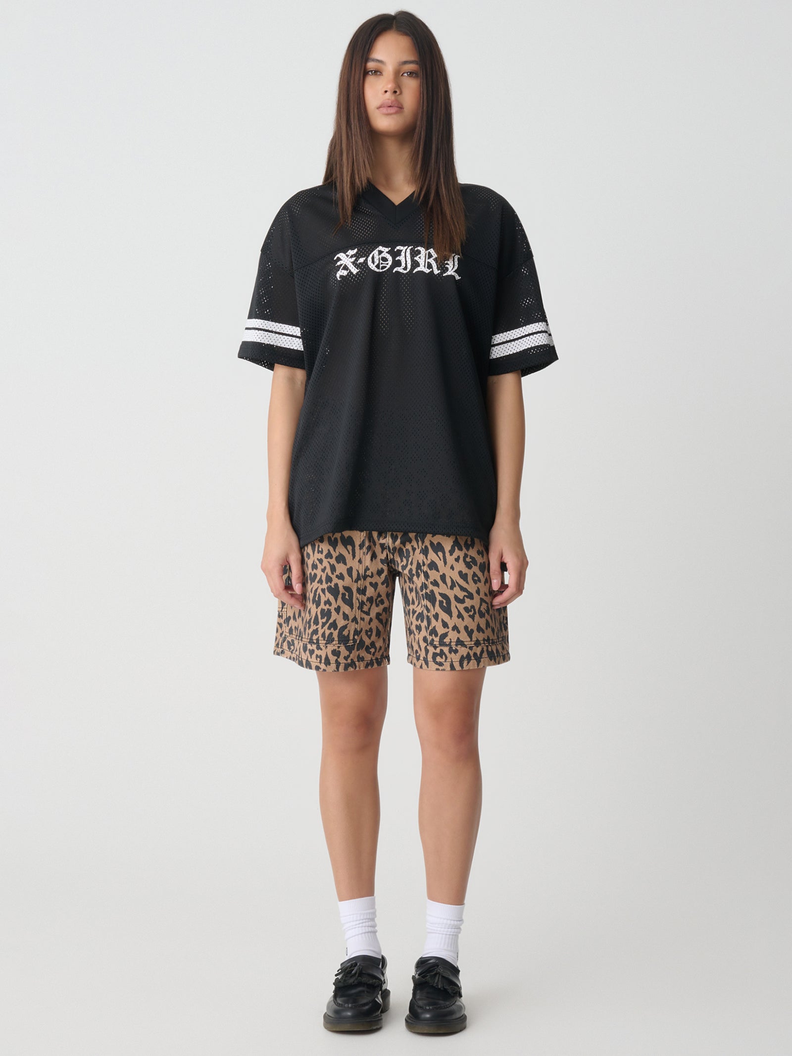 Blackletter Mesh Football Tee