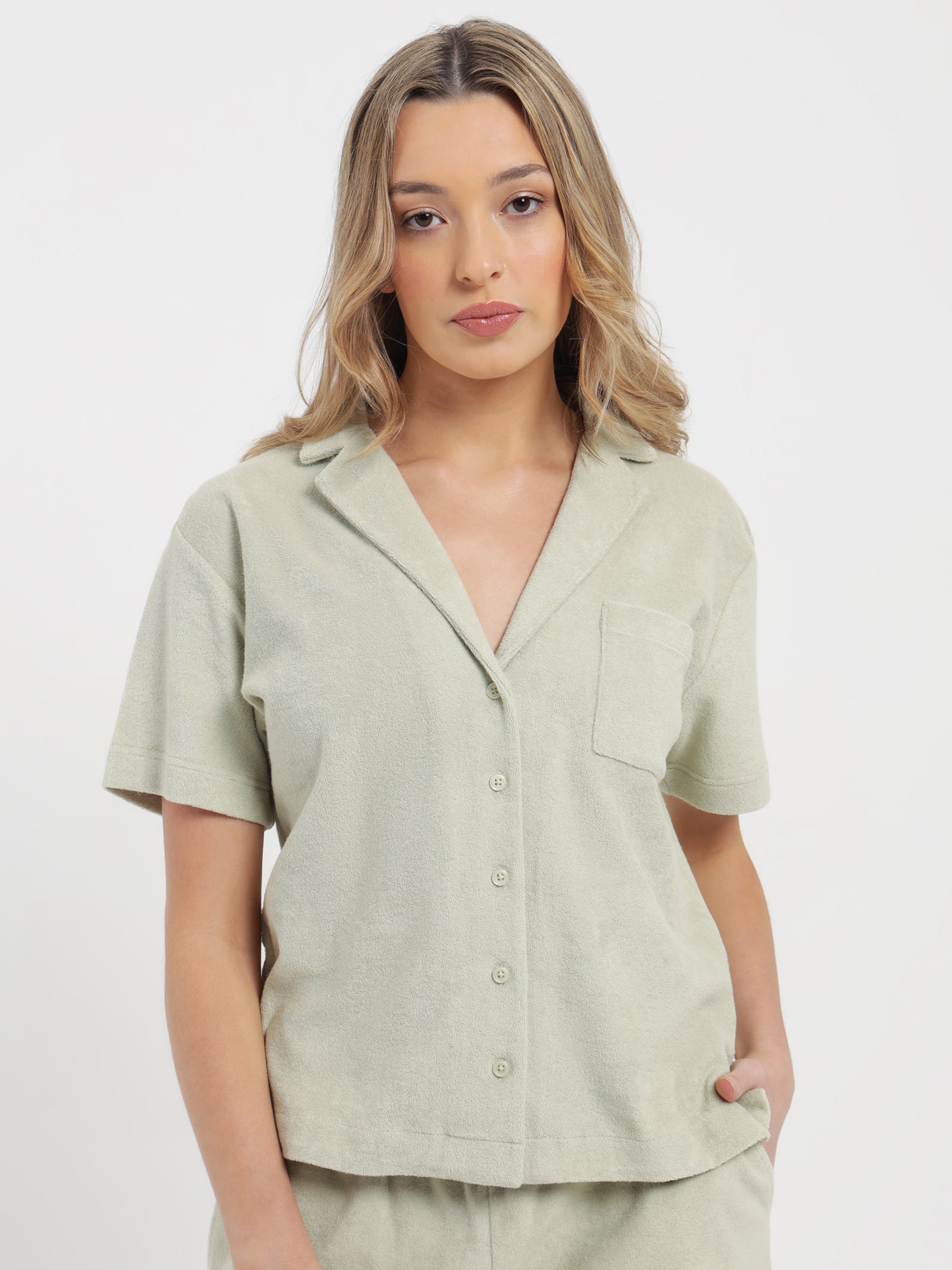 Inka Terry Shirt in Eucalyptus