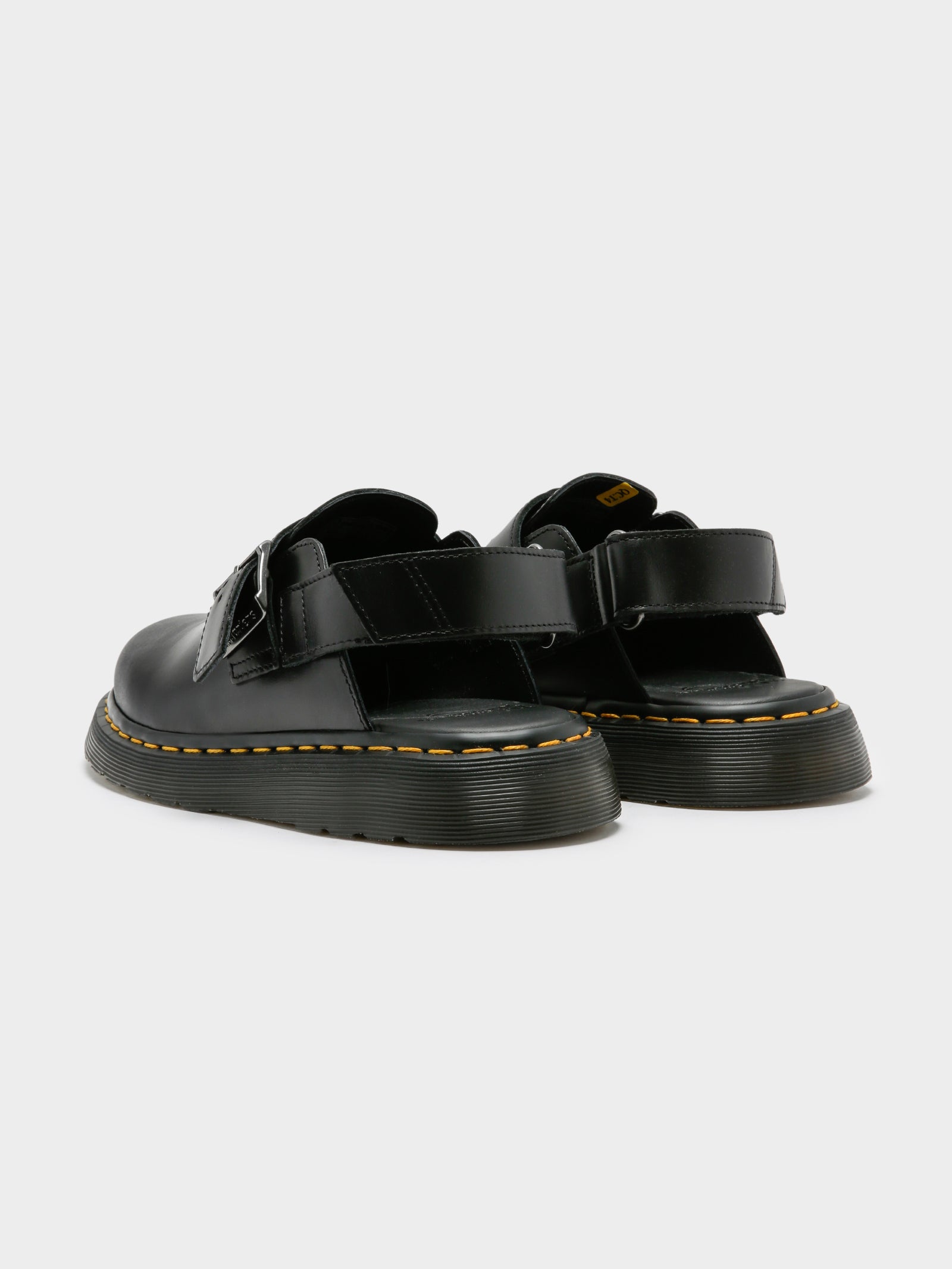 Unisex Jorge II Brando Leather Slingback Mules in Black