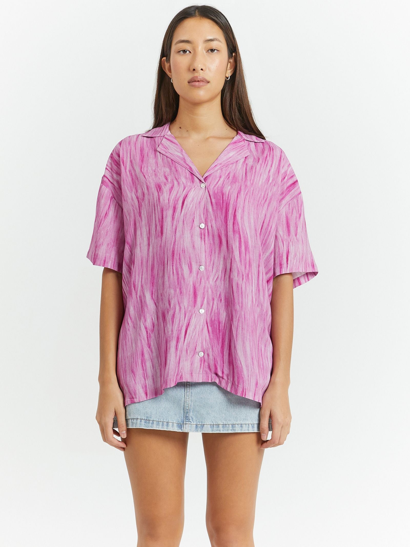 Animal Rayon Short Sleeve Shirt