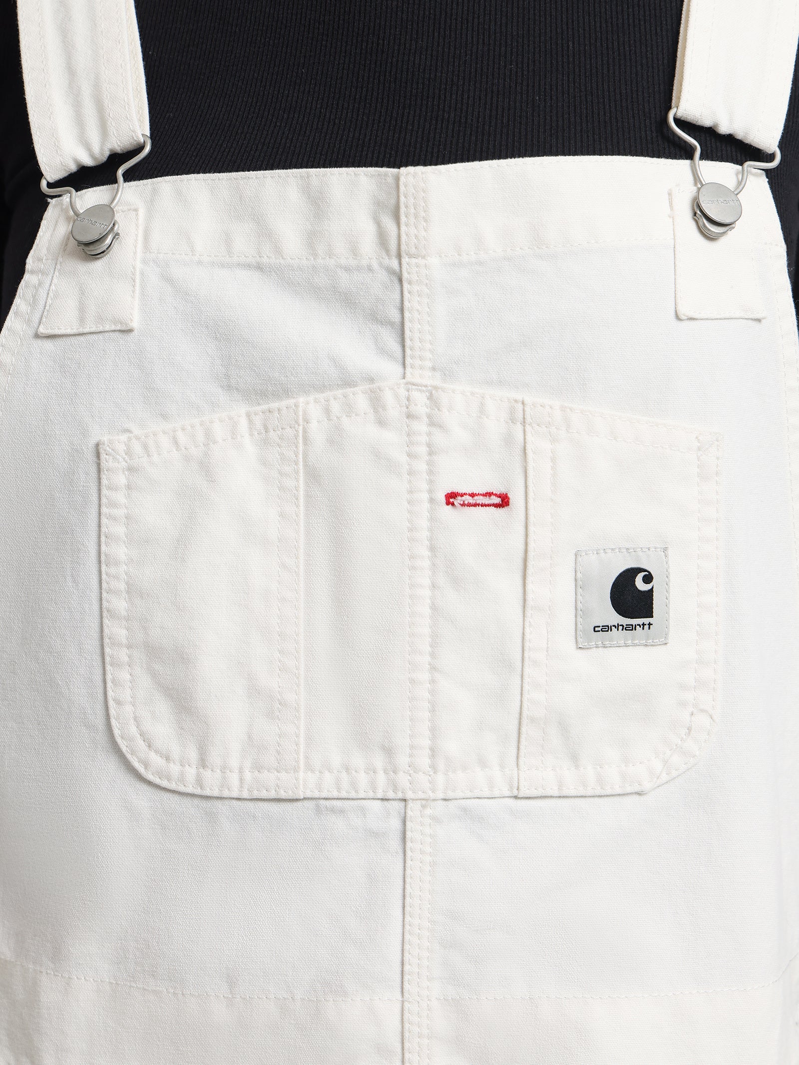 Bib Straight-Leg Overalls in Cream