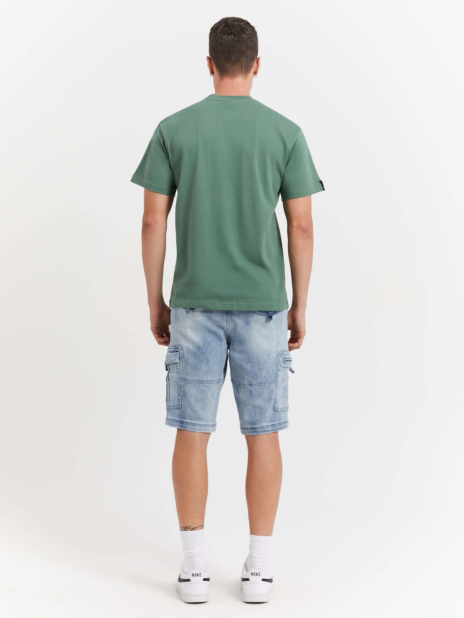 Authentic Hey T-Shirt in Dusty Green