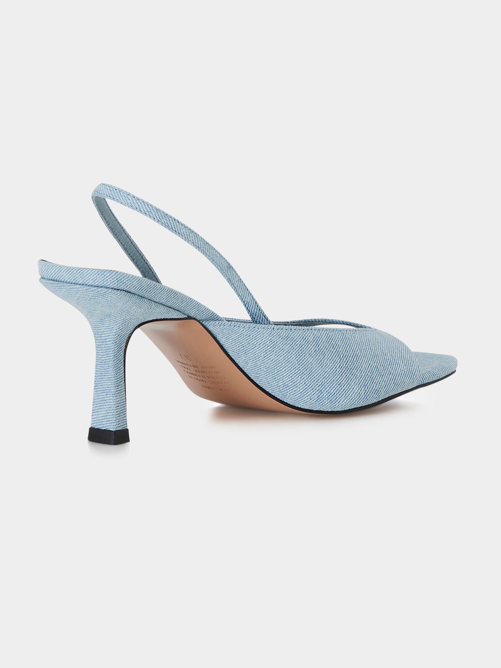 Emma Heels in Light Denim