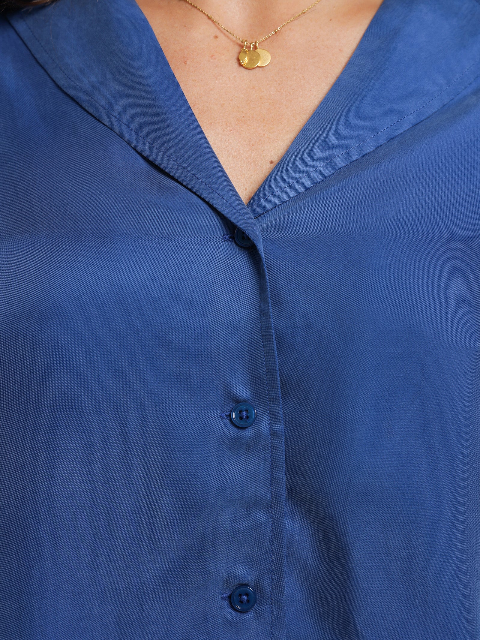 Ren Cupro Shirt in Ocean Blue