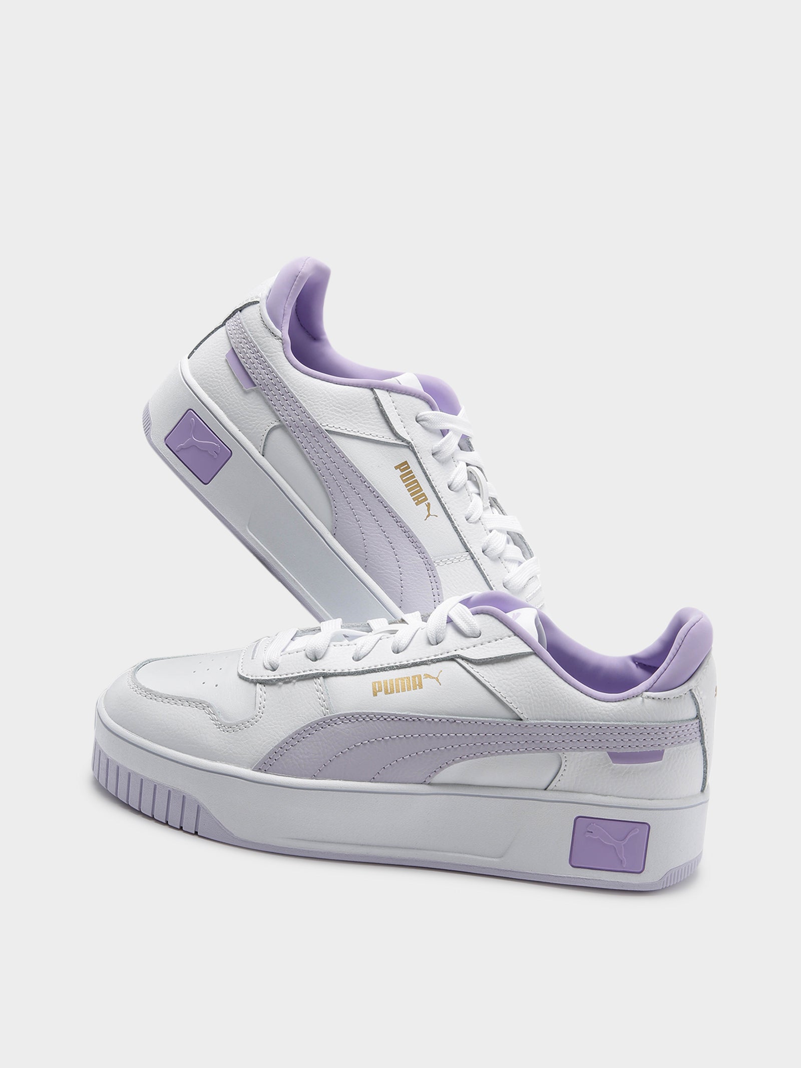 Womens Carina Street Sneakers in White & Purple