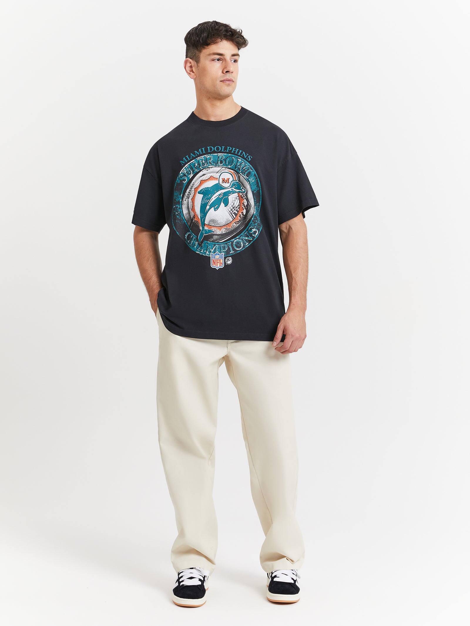 Miami Dolphins World Tour T-Shirt in Black