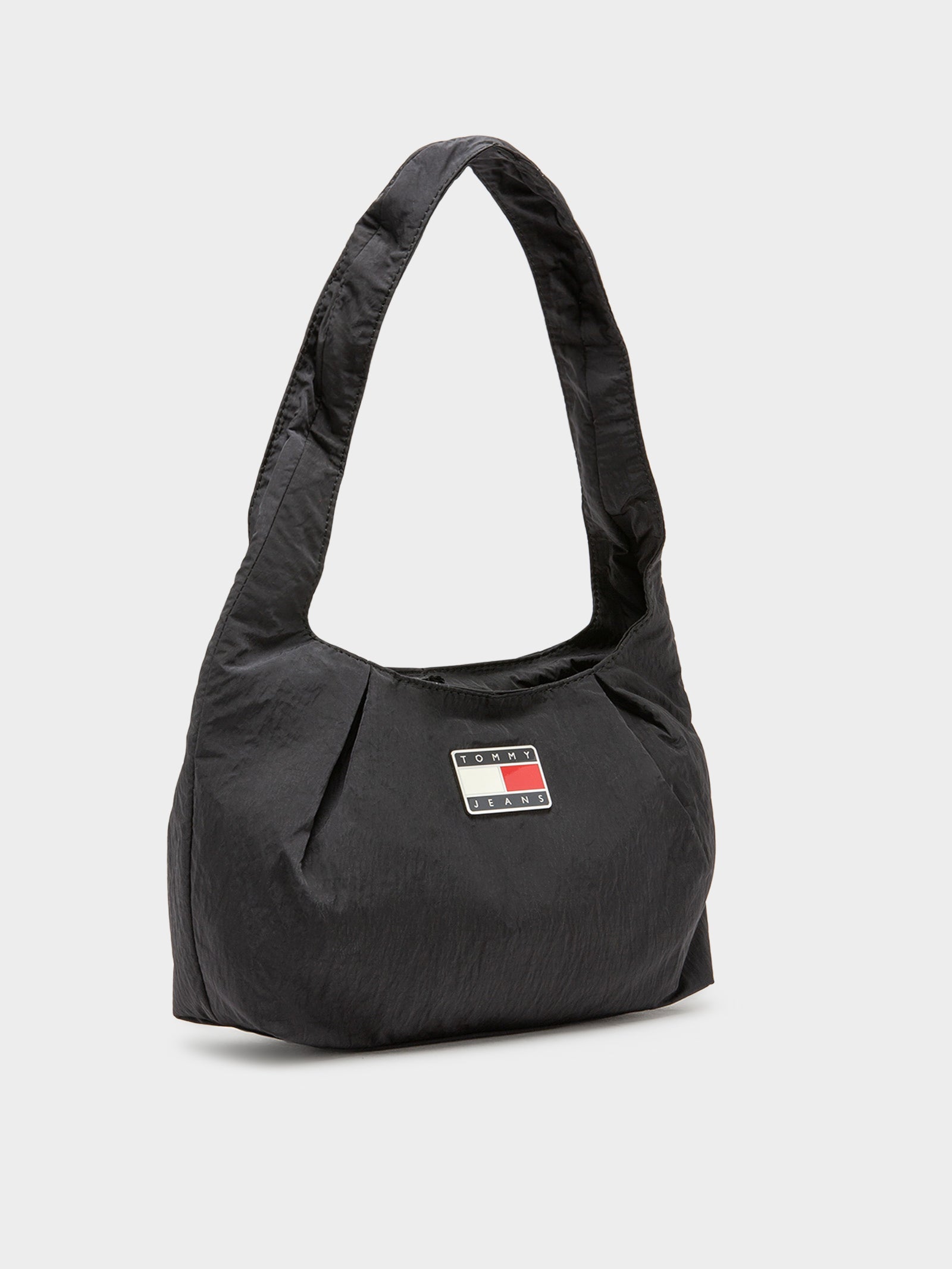 Nylon Shoulder Bag in Black