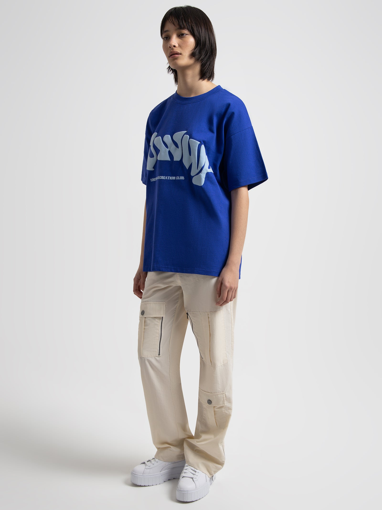 OWWY Heavyweight Puff T-Shirt in Sapphire