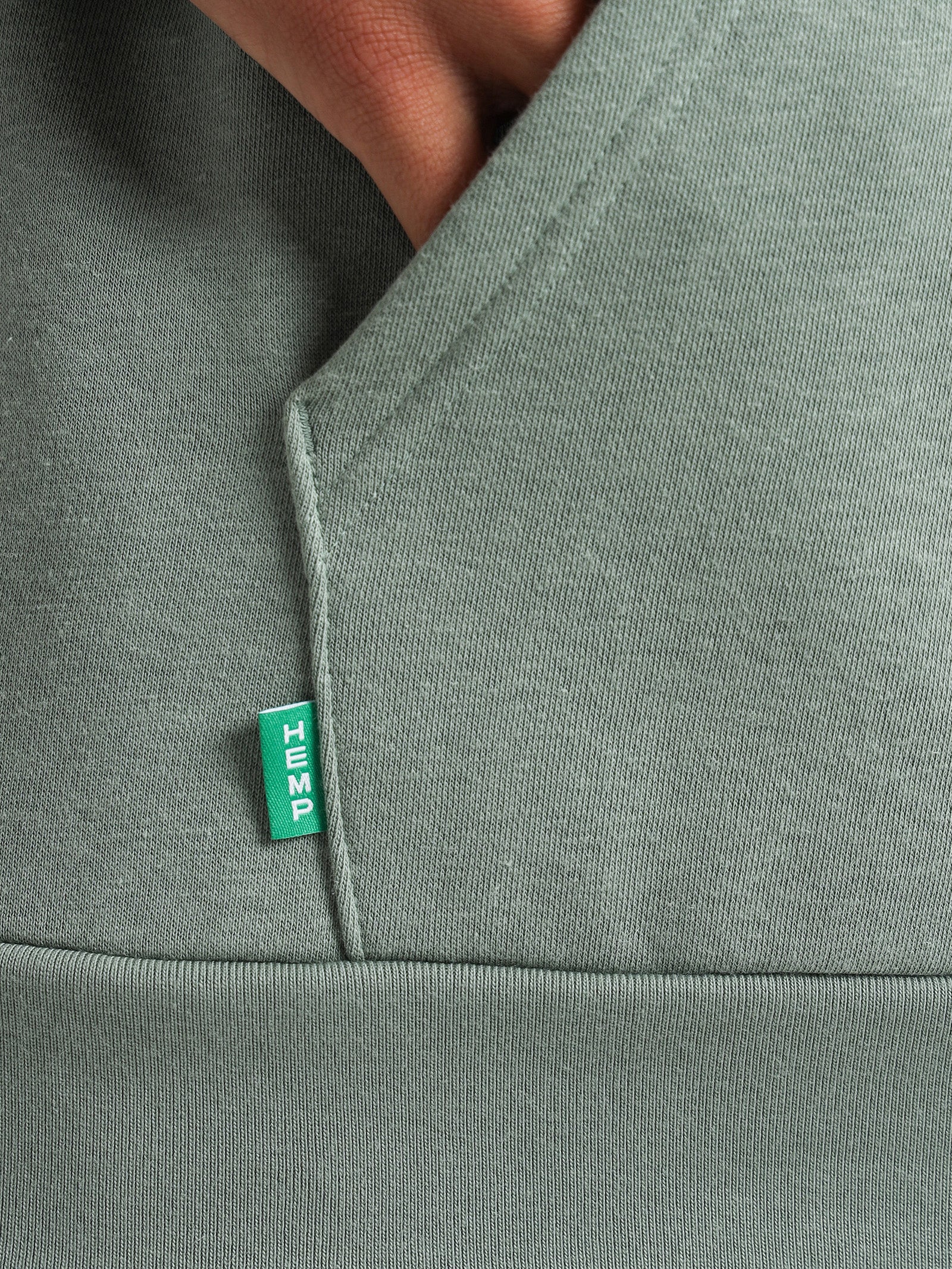 Essentials + Made With Hemp Hoodie in Silver Green