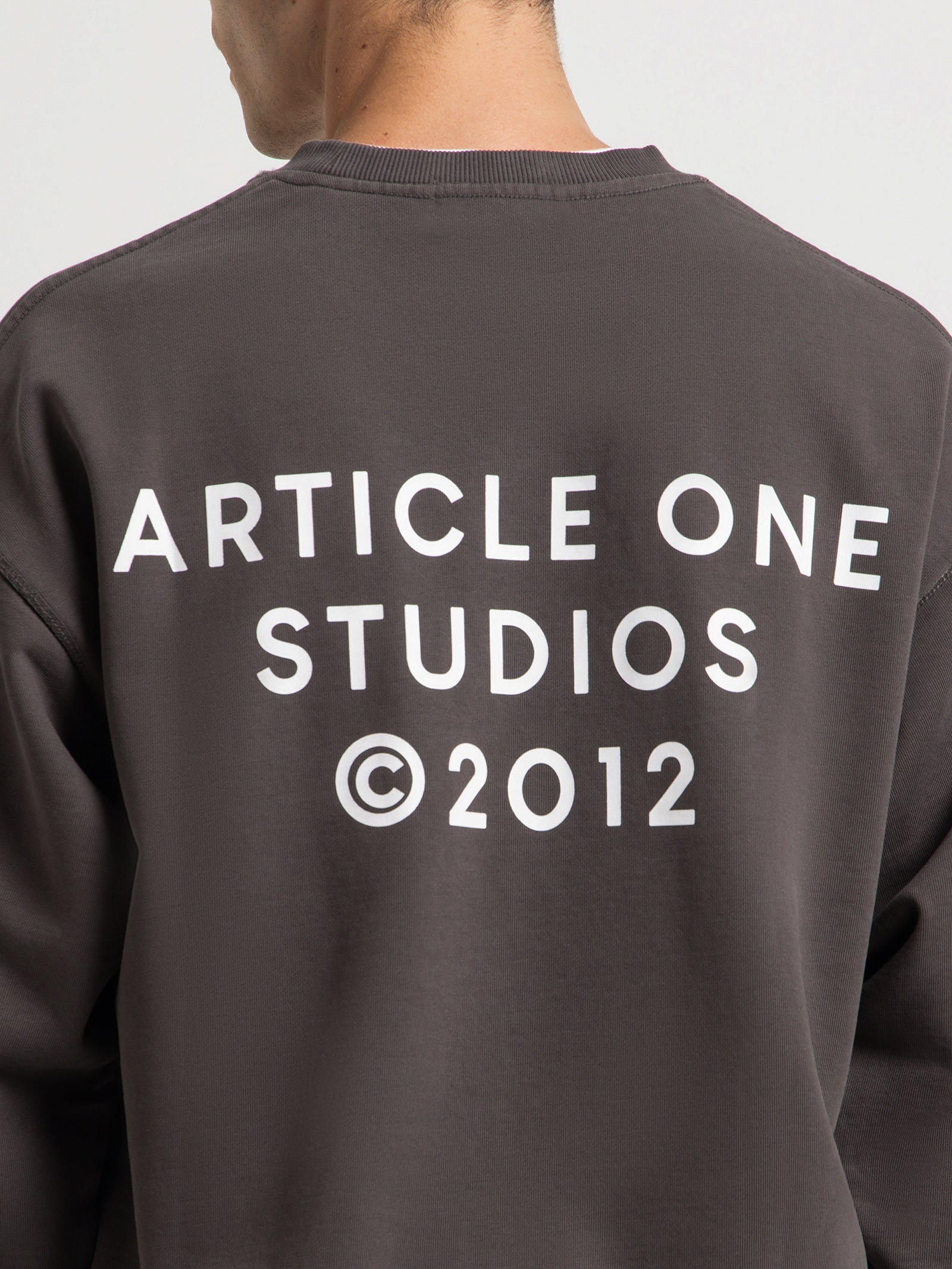 Studio Logo Sweater in Washed Black