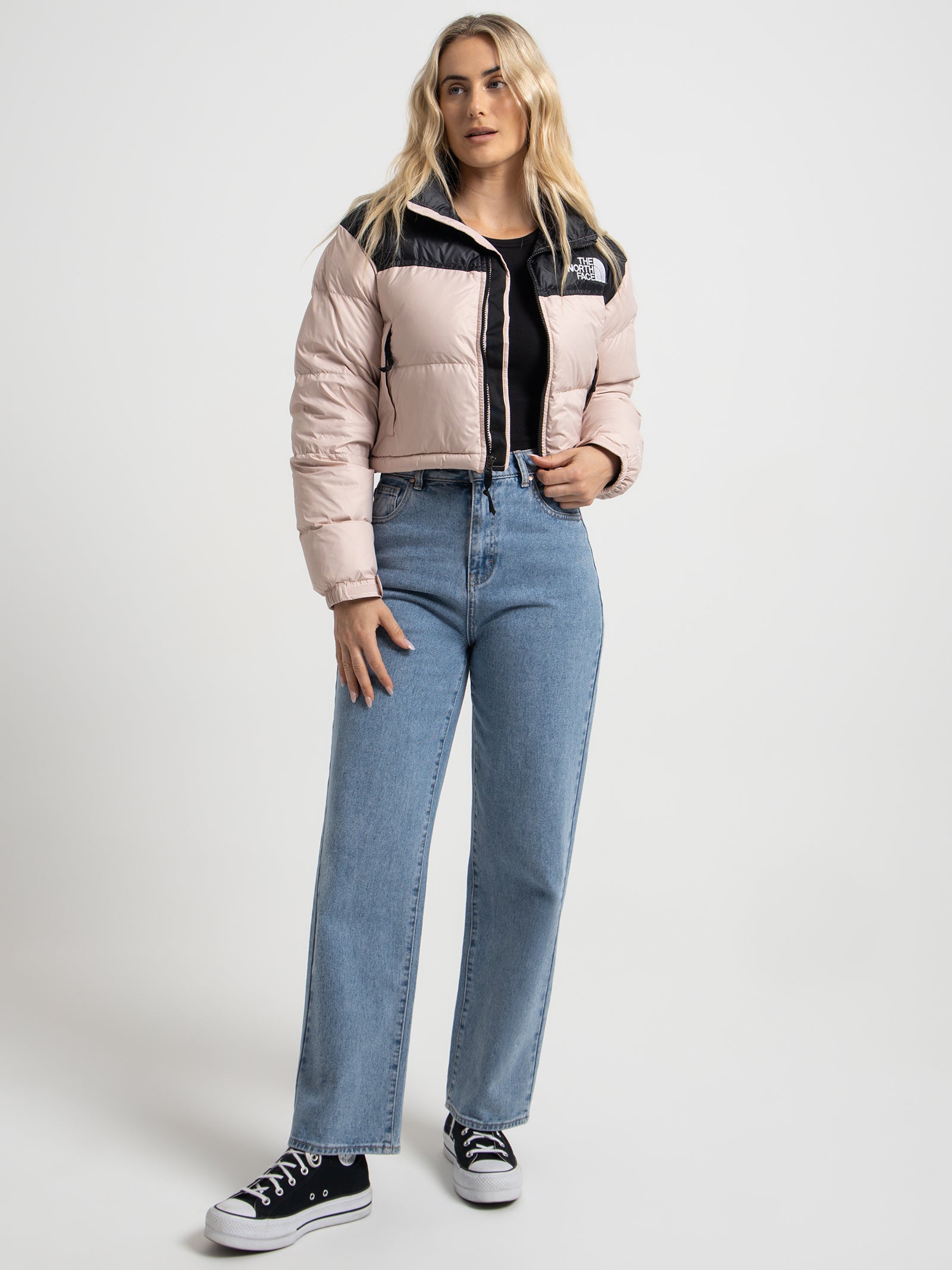 Nuptse Short Jacket in Pink Moss