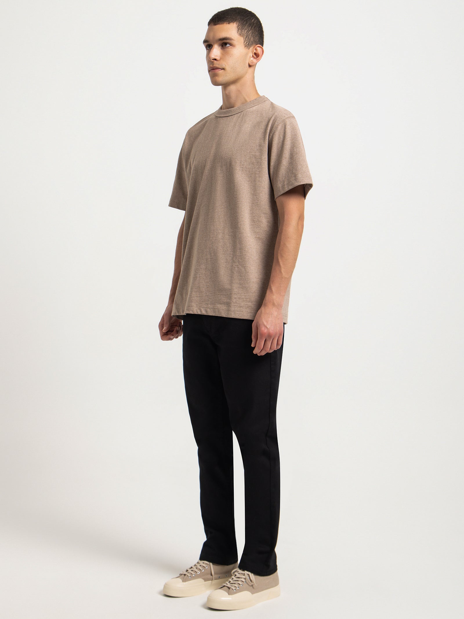 Heavyweight Crew T-Shirt in Granola Marle