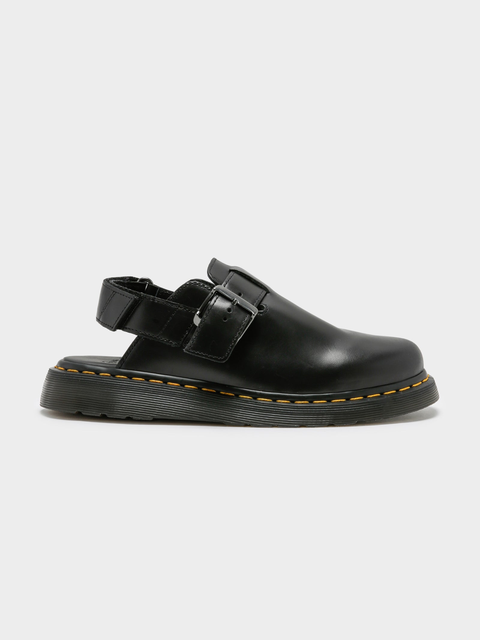 Unisex Jorge II Brando Leather Slingback Mules in Black